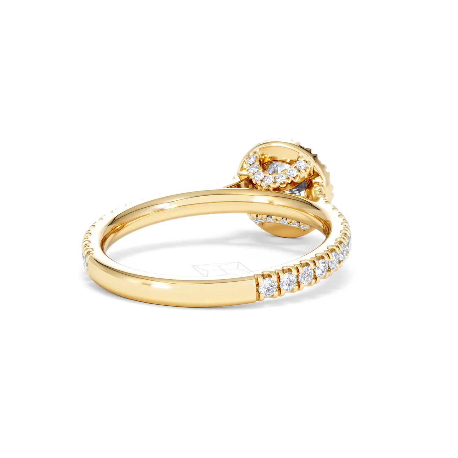 Reina Lab Diamond Halo Engagement Ring in 18K Gold 1.10ct F/VS1 - Image 42
