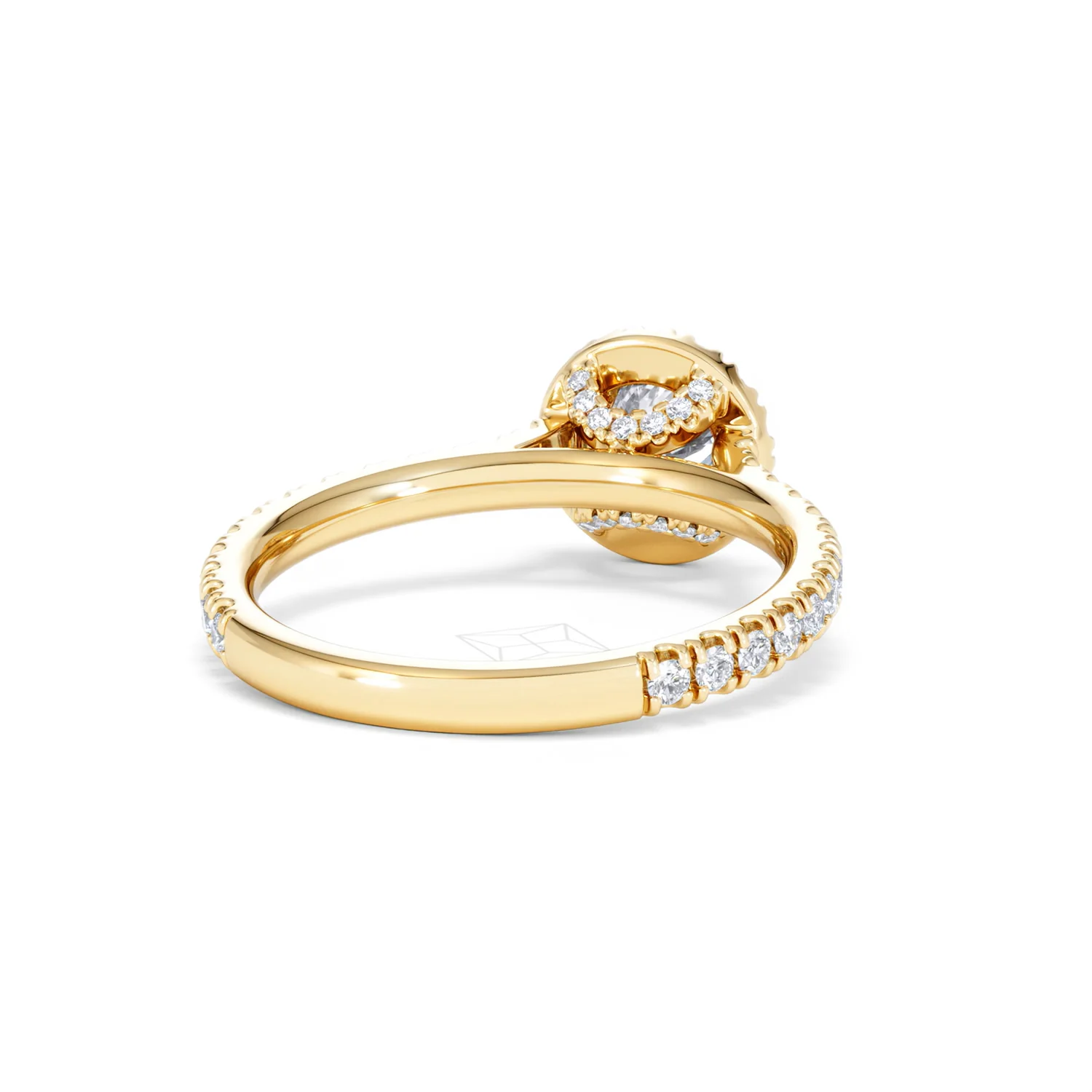 Reina Lab Diamond Halo Engagement Ring in 18K Gold 1.10ct F/VS1 - Image 43