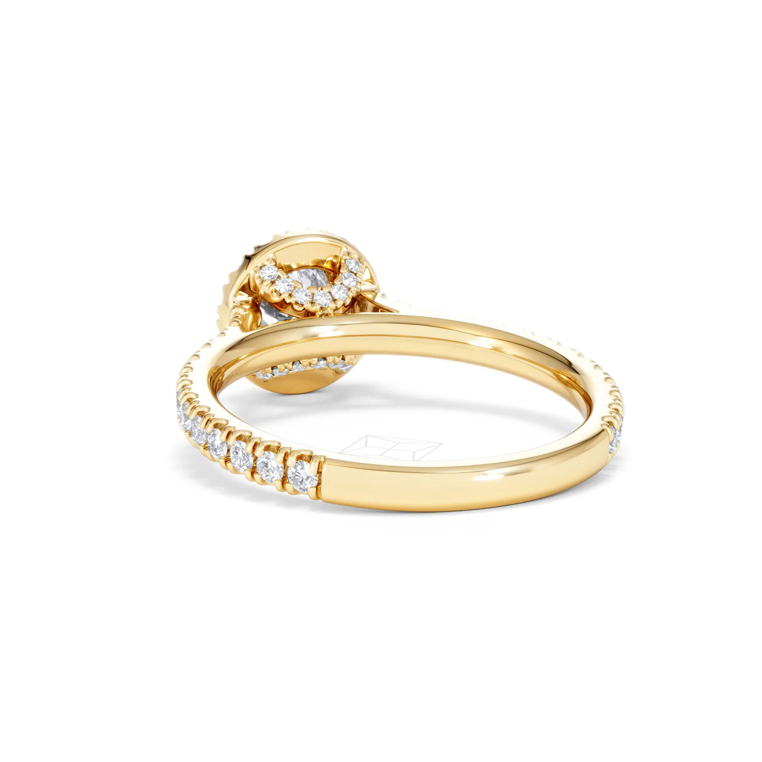 Reina Lab Diamond Halo Engagement Ring in 18K Gold 1.10ct F/VS1 - Image 53