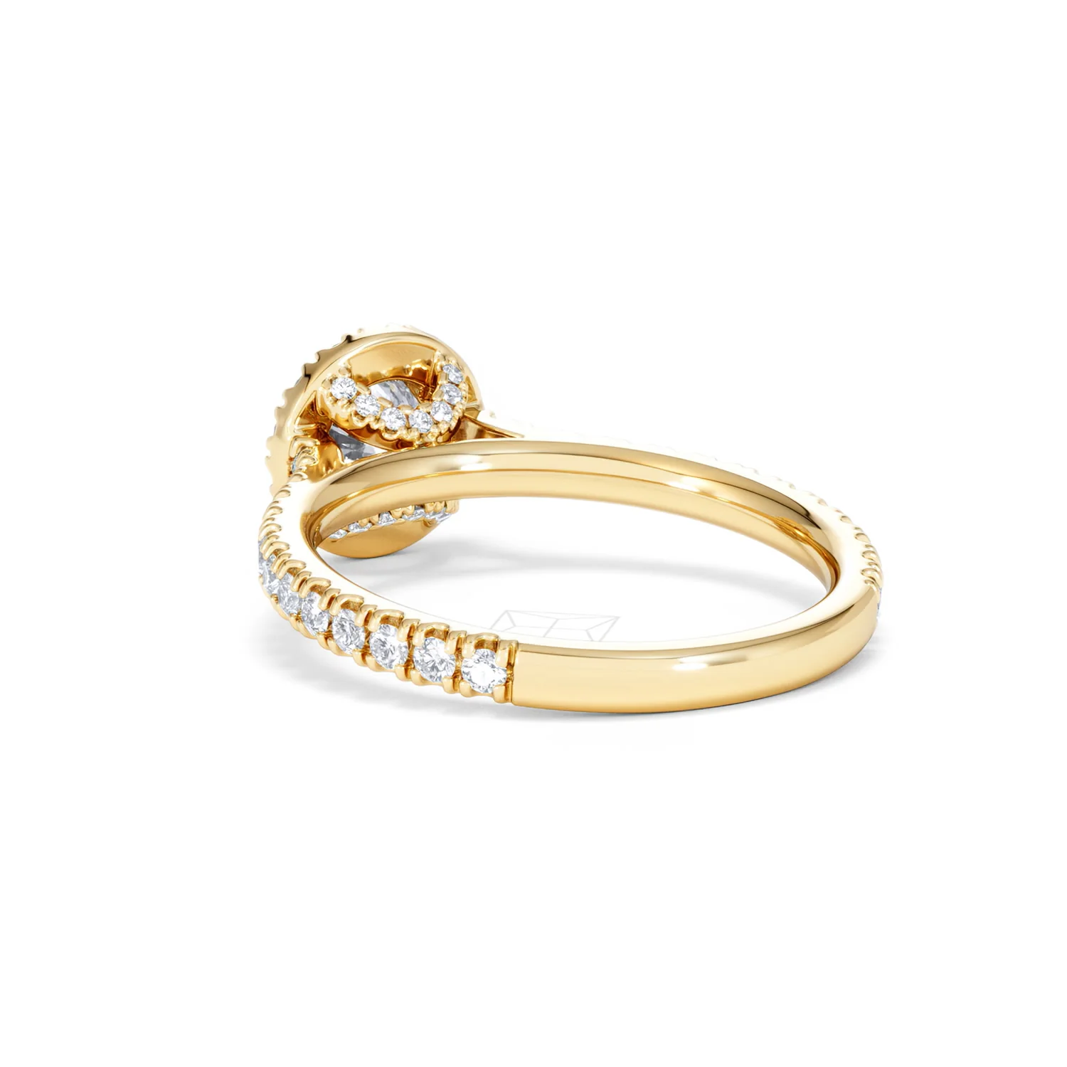 Reina Lab Diamond Halo Engagement Ring in 18K Gold 1.10ct F/VS1 - Image 55