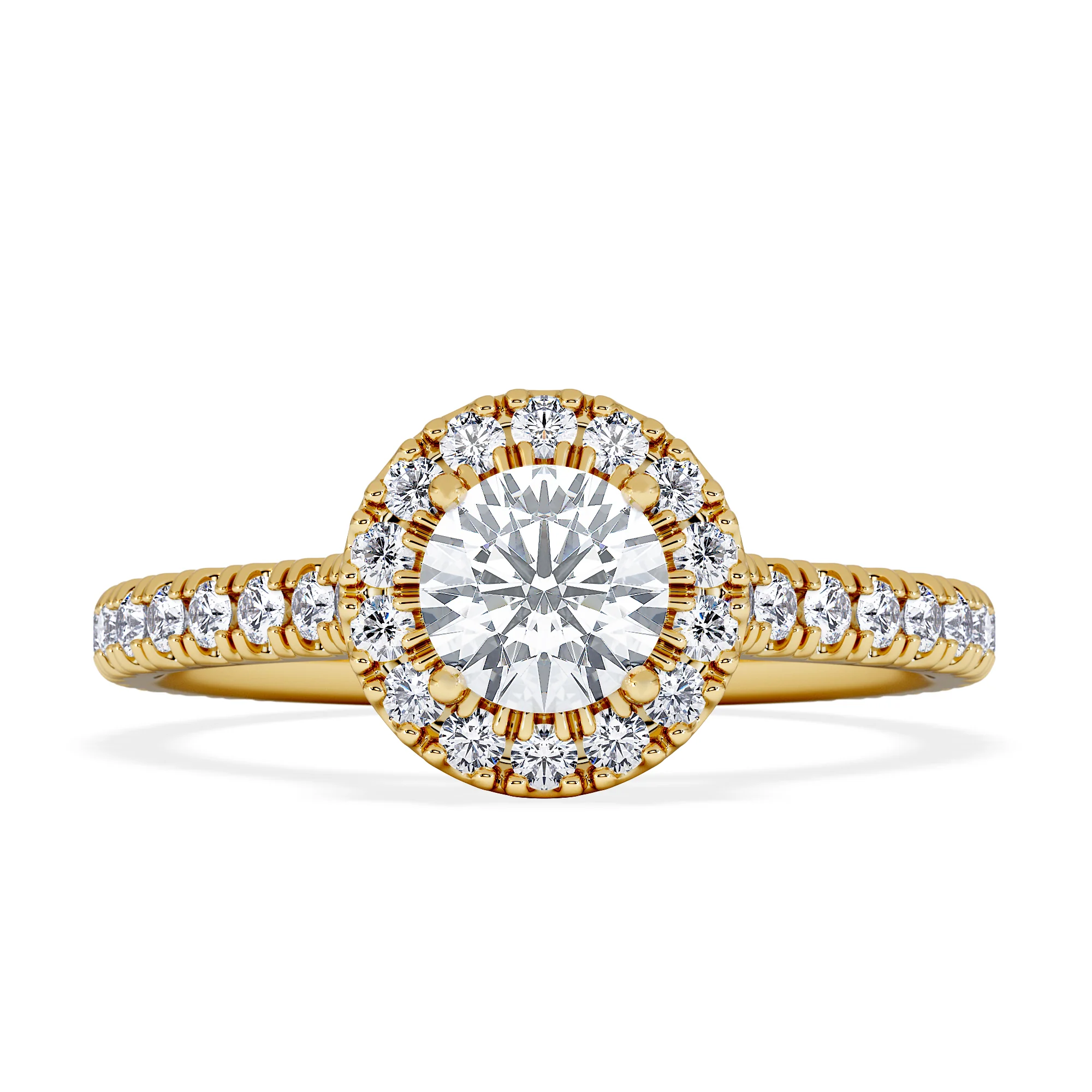 Reina Lab Diamond Halo Engagement Ring in 18K Gold 1.10ct F/VS1 - Image 6