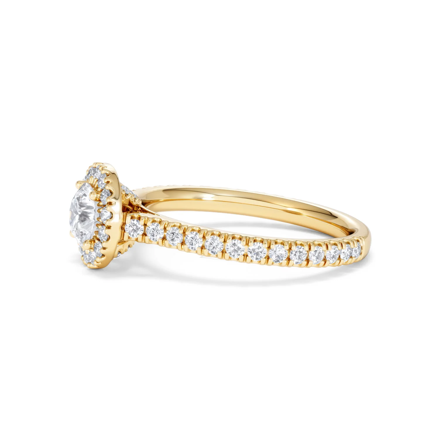 Reina Lab Diamond Halo Engagement Ring in 18K Gold 1.10ct F/VS1 - Image 72