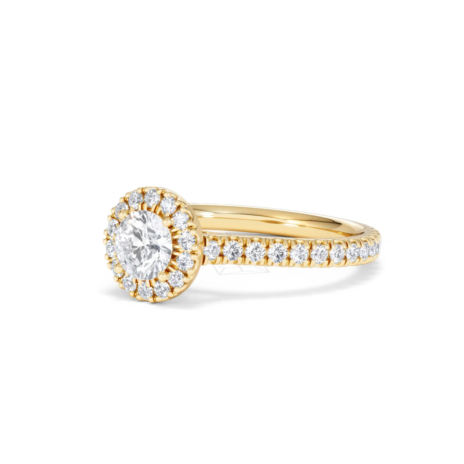 Reina Lab Diamond Halo Engagement Ring in 18K Gold 1.10ct F/VS1 - Image 80