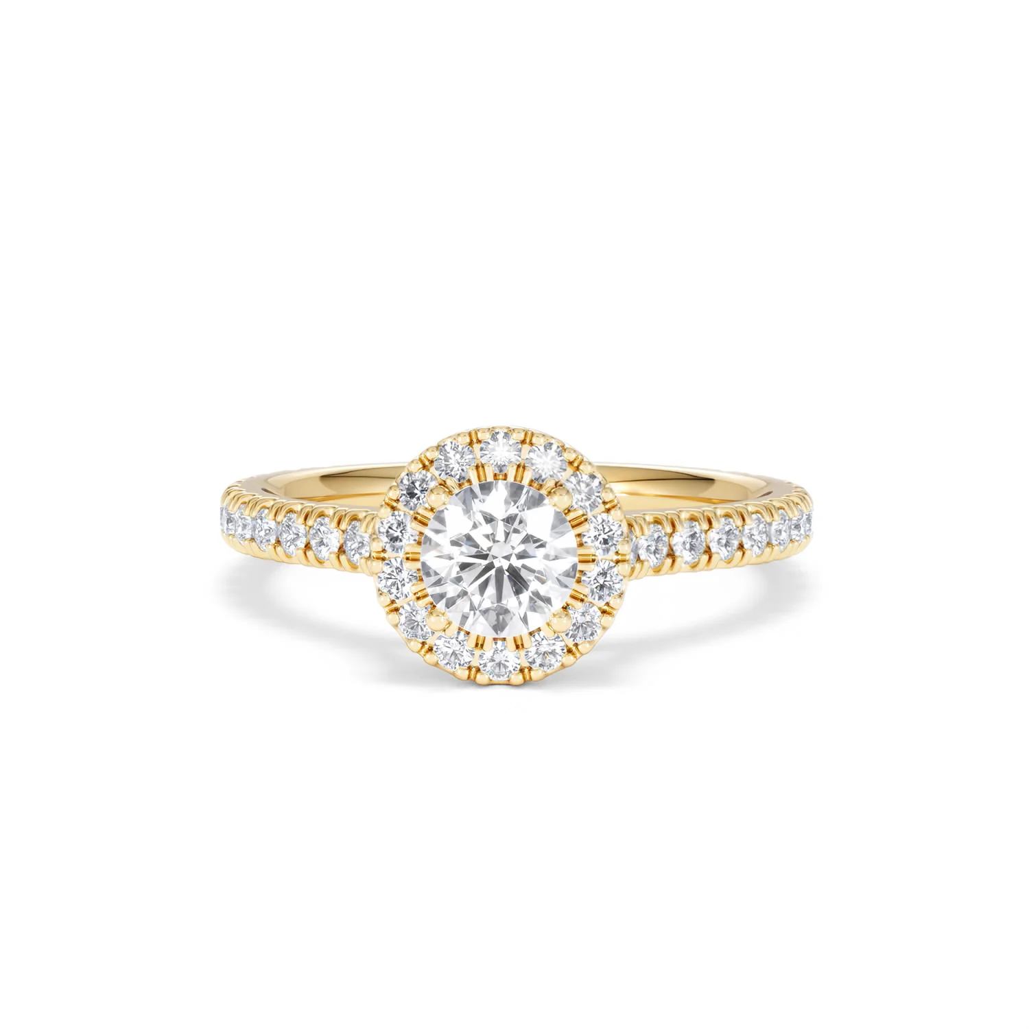 Reina Lab Diamond Halo Engagement Ring in 18K Gold 1.10ct F/VS1 - Image 87
