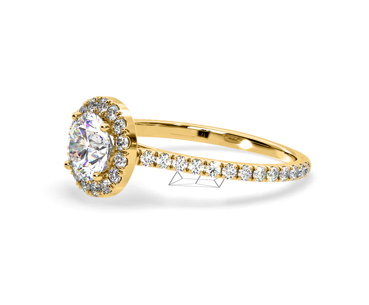 Reina Lab Diamond Halo Engagement Ring in 18K Gold 1.80ct F/VS1 - Image 100