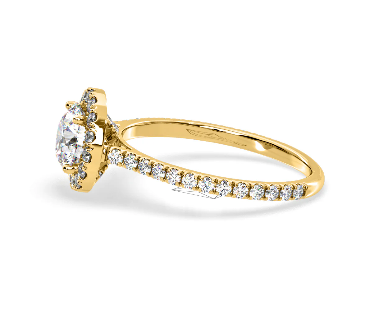 Reina Lab Diamond Halo Engagement Ring in 18K Gold 1.80ct F/VS1 - Image 106