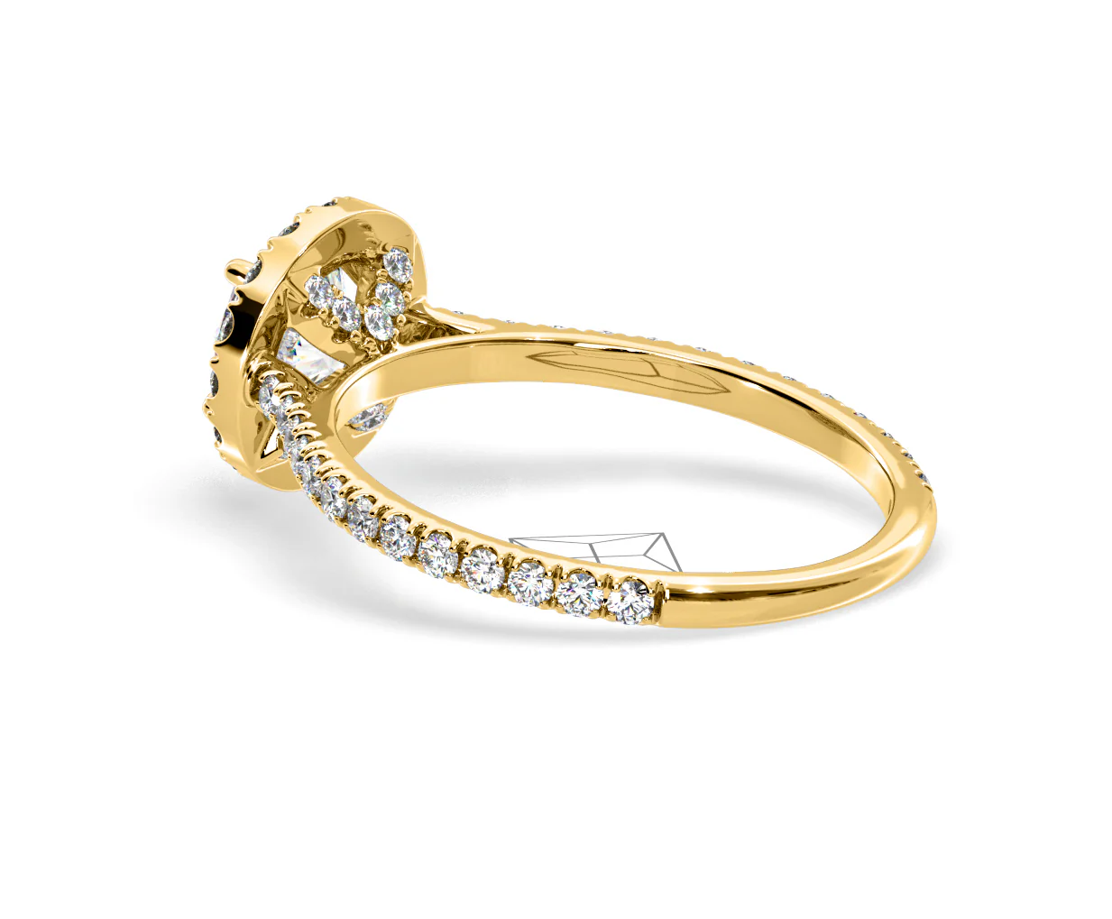 Reina Lab Diamond Halo Engagement Ring in 18K Gold 1.80ct F/VS1 - Image 116