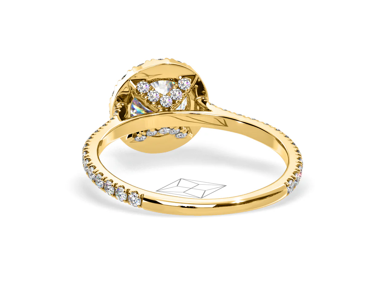 Reina Lab Diamond Halo Engagement Ring in 18K Gold 1.80ct F/VS1 - Image 124