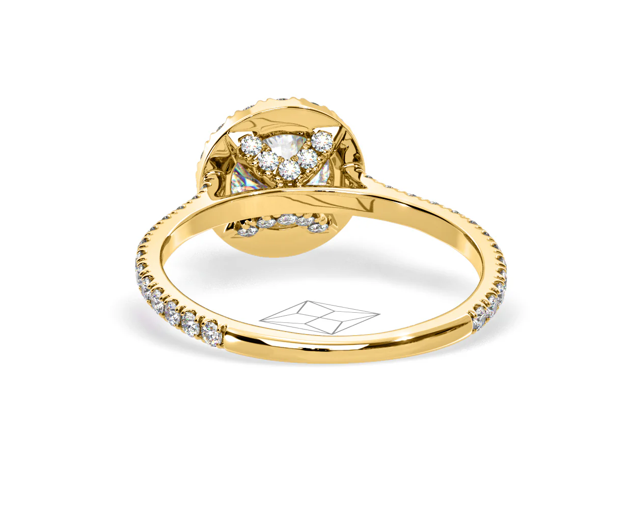 Reina Lab Diamond Halo Engagement Ring in 18K Gold 1.80ct F/VS1 - Image 125