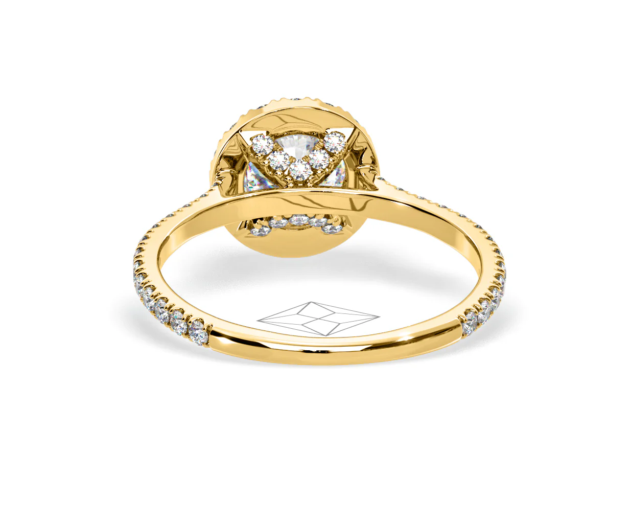 Reina Lab Diamond Halo Engagement Ring in 18K Gold 1.80ct F/VS1 - Image 126