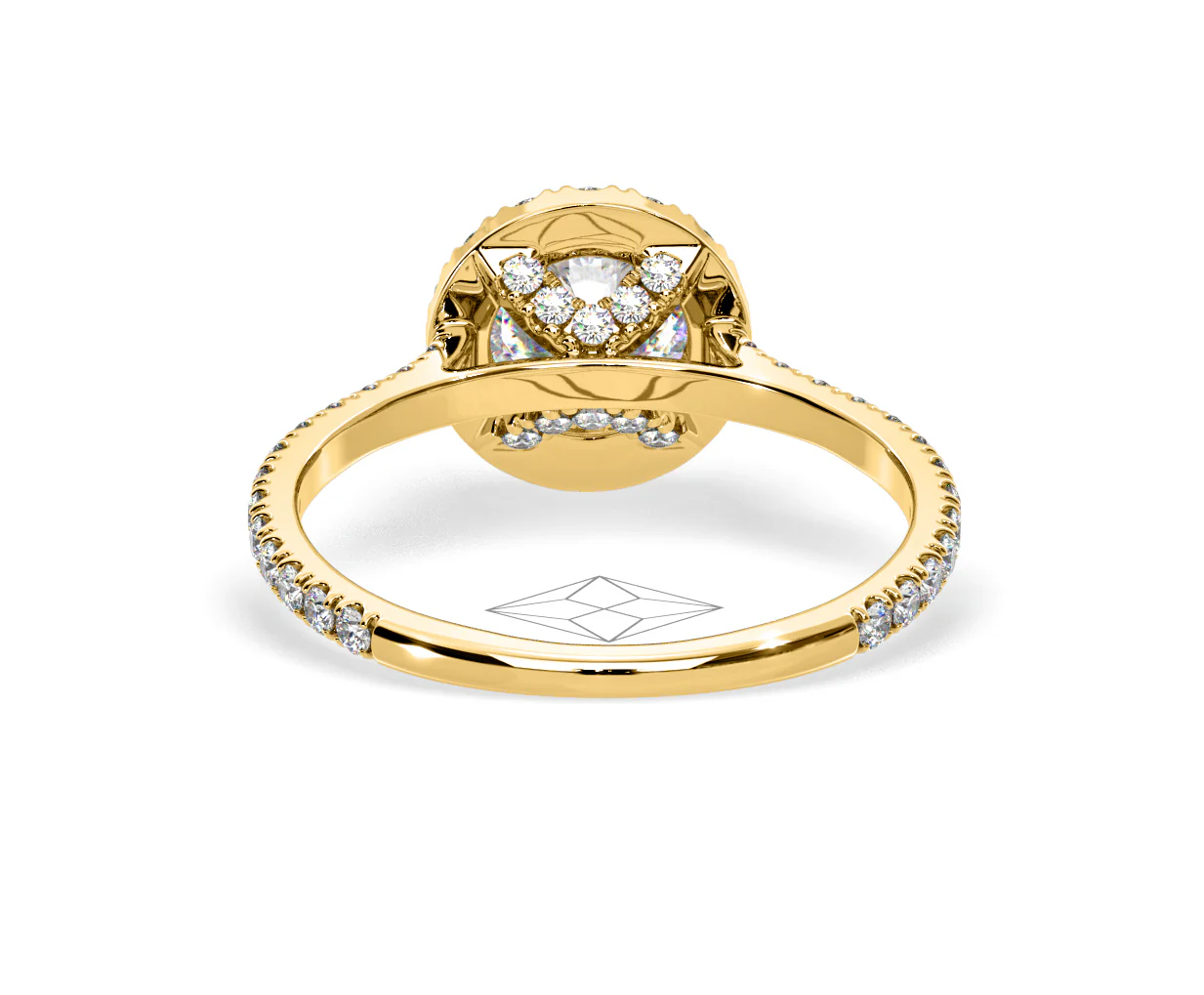 Reina Lab Diamond Halo Engagement Ring in 18K Gold 1.80ct F/VS1 - Image 127