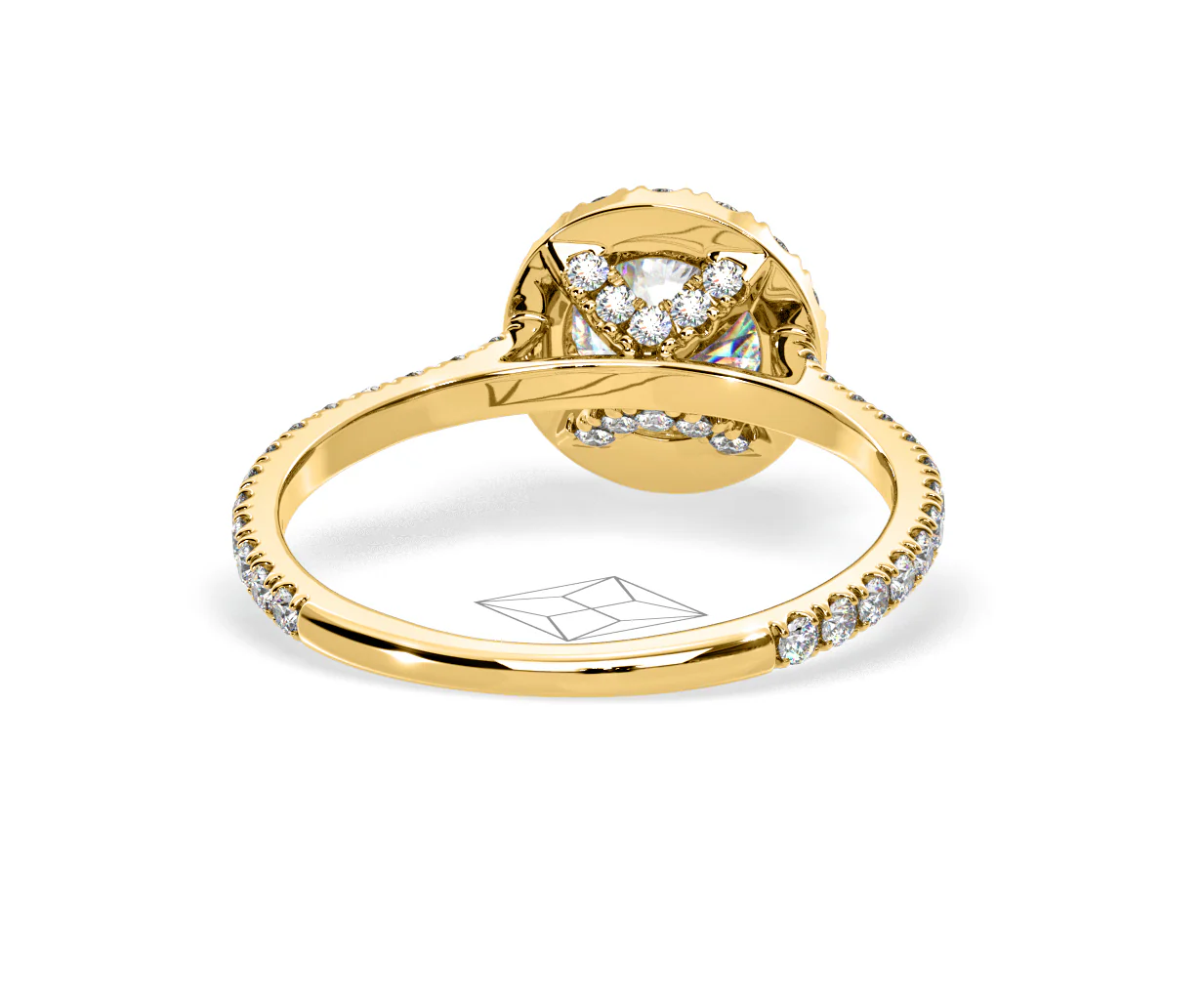 Reina Lab Diamond Halo Engagement Ring in 18K Gold 1.80ct F/VS1 - Image 130