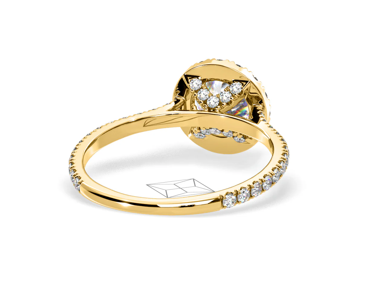 Reina Lab Diamond Halo Engagement Ring in 18K Gold 1.80ct F/VS1 - Image 132