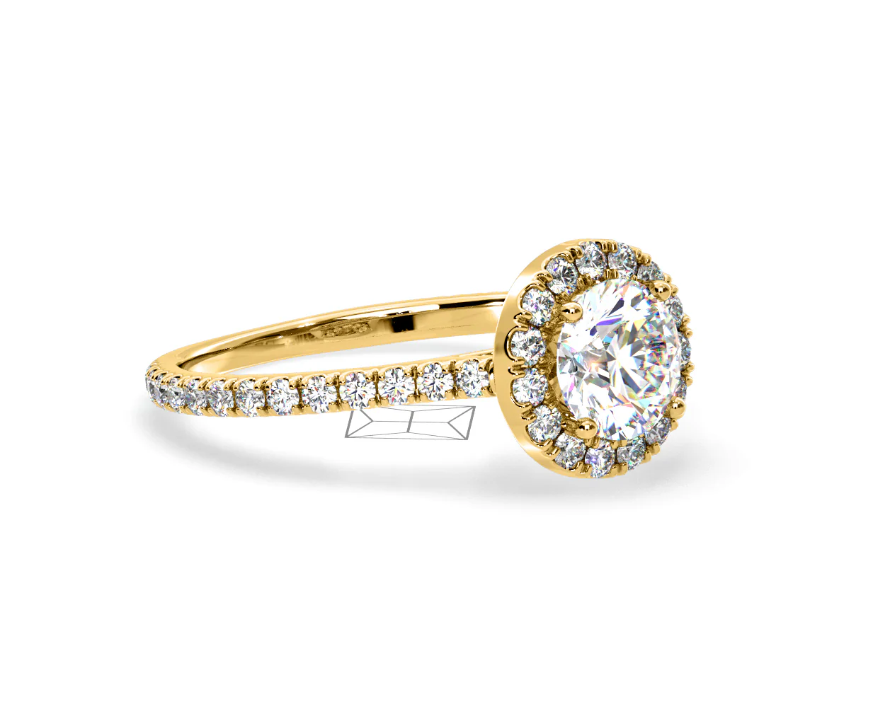 Reina Lab Diamond Halo Engagement Ring in 18K Gold 1.80ct F/VS1 - Image 158