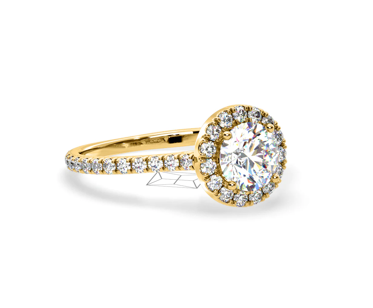 Reina Lab Diamond Halo Engagement Ring in 18K Gold 1.80ct F/VS1 - Image 160