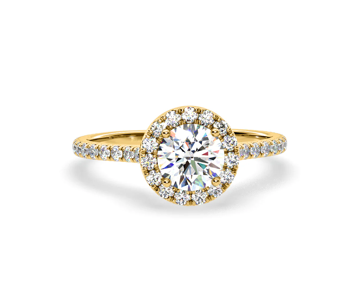 Reina Lab Diamond Halo Engagement Ring in 18K Gold 1.80ct F/VS1 - Image 166