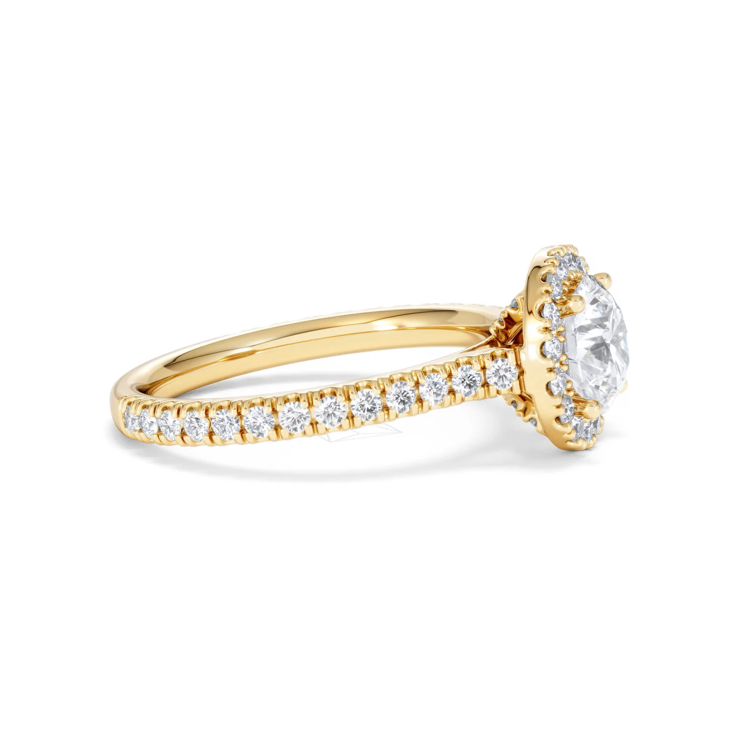 Reina Lab Diamond Halo Engagement Ring in 18K Gold 1.80ct F/VS1 - Image 24