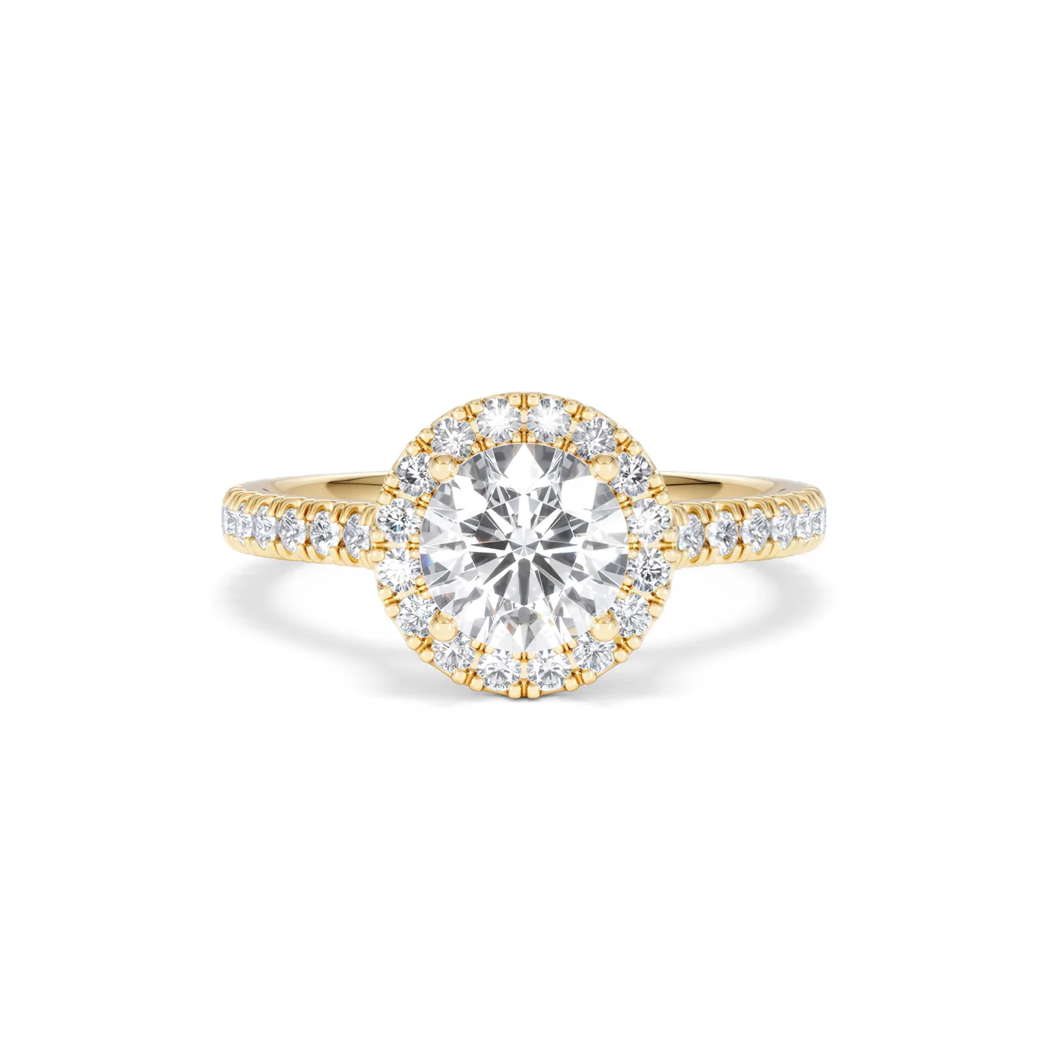 Reina Lab Diamond Halo Engagement Ring in 18K Gold 1.80ct F/VS1 - Image 8