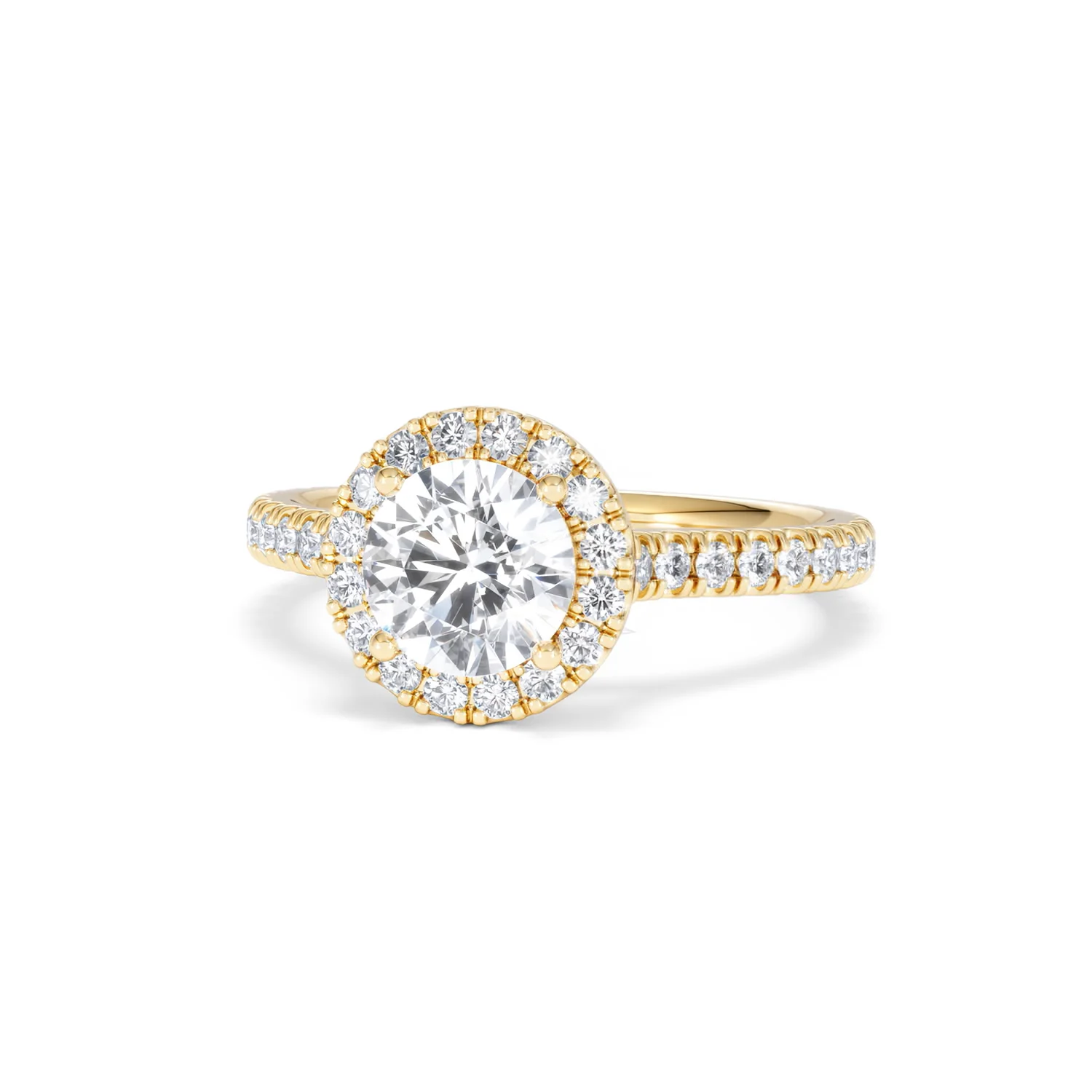 Reina Lab Diamond Halo Engagement Ring in 18K Gold 1.80ct F/VS1 - Image 85