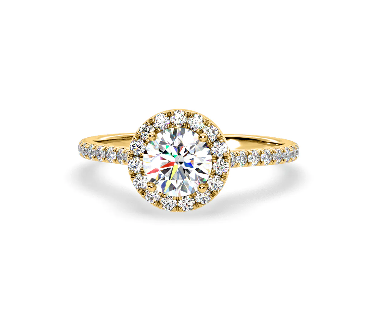 Reina Lab Diamond Halo Engagement Ring in 18K Gold 1.80ct F/VS1 - Image 89