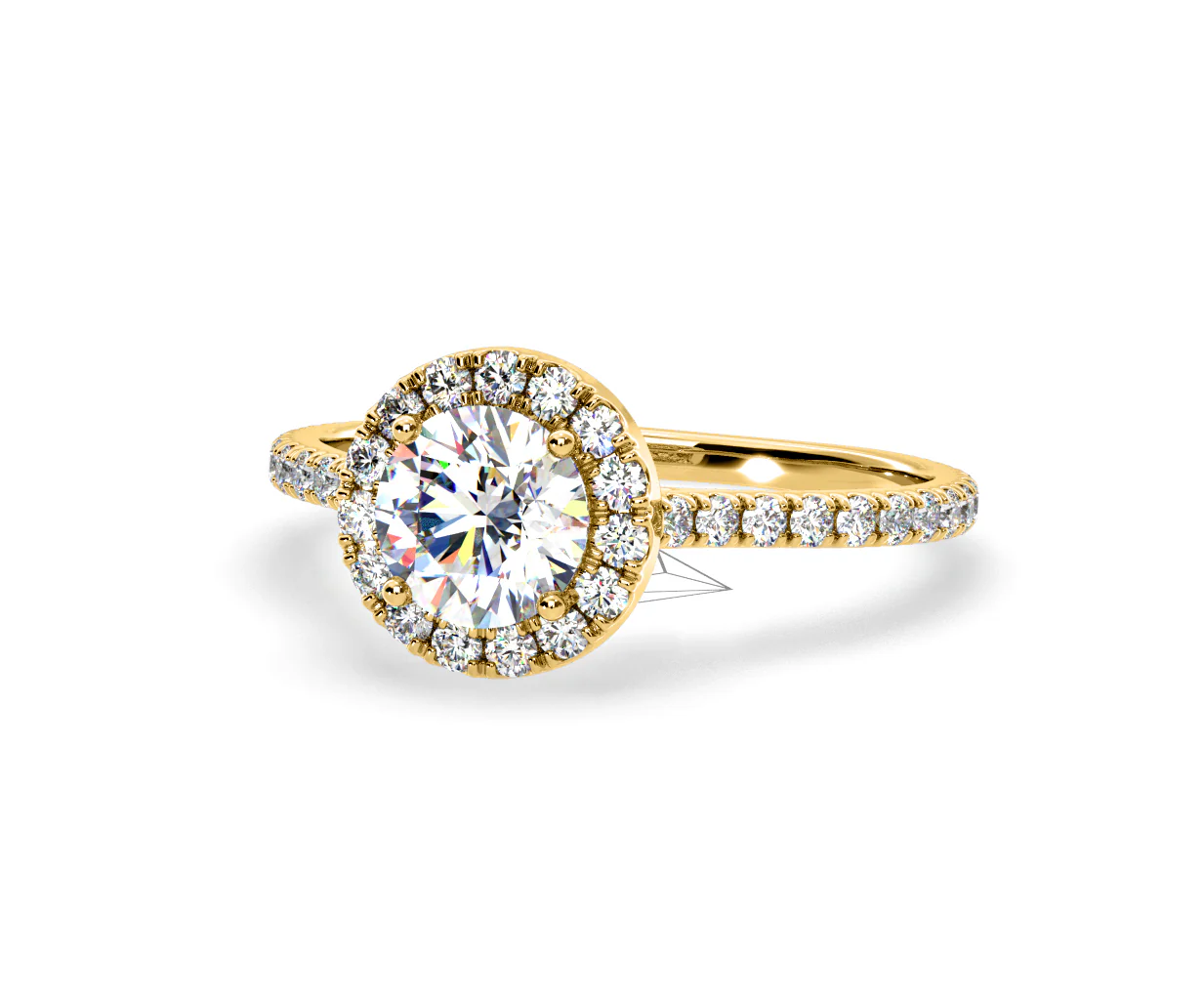 Reina Lab Diamond Halo Engagement Ring in 18K Gold 1.80ct F/VS1 - Image 92