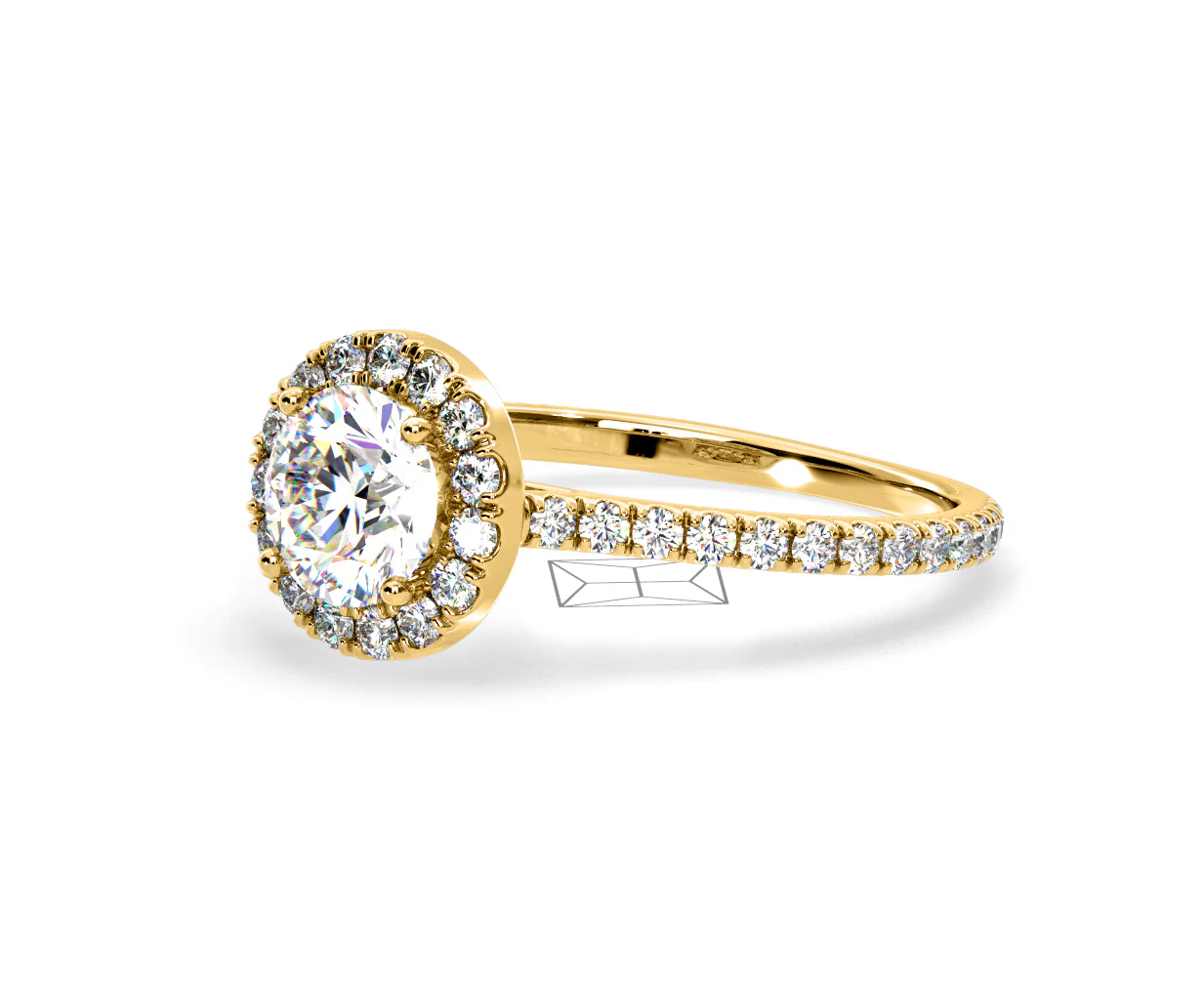 Reina Lab Diamond Halo Engagement Ring in 18K Gold 1.80ct F/VS1 - Image 97