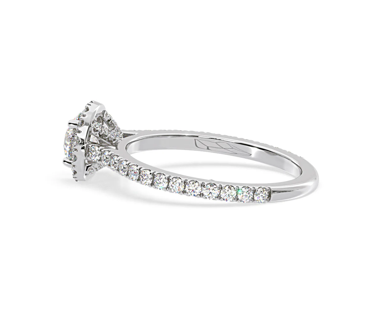 Reina Lab Diamond Halo Engagement Ring in 18K White Gold 1.10ct F/VS1 - Image 111