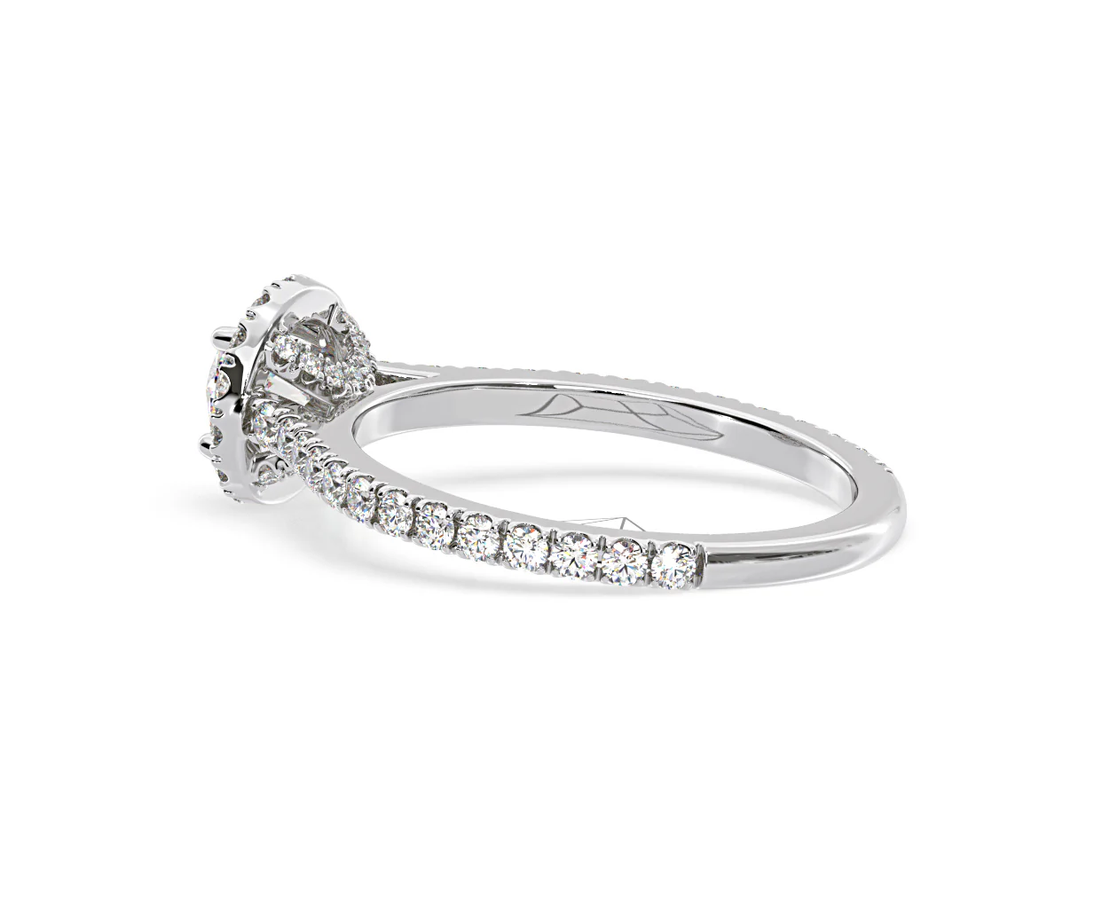 Reina Lab Diamond Halo Engagement Ring in 18K White Gold 1.10ct F/VS1 - Image 114