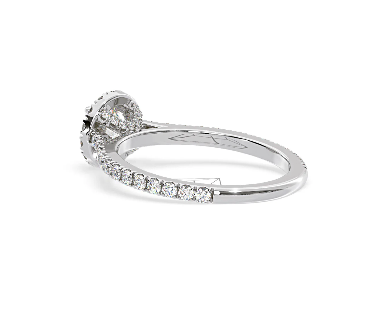 Reina Lab Diamond Halo Engagement Ring in 18K White Gold 1.10ct F/VS1 - Image 117