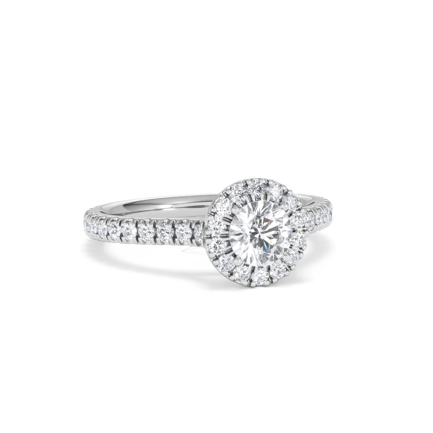Reina Lab Diamond Halo Engagement Ring in 18K White Gold 1.10ct F/VS1 - Image 12