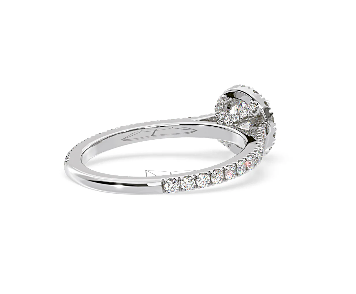 Reina Lab Diamond Halo Engagement Ring in 18K White Gold 1.10ct F/VS1 - Image 137