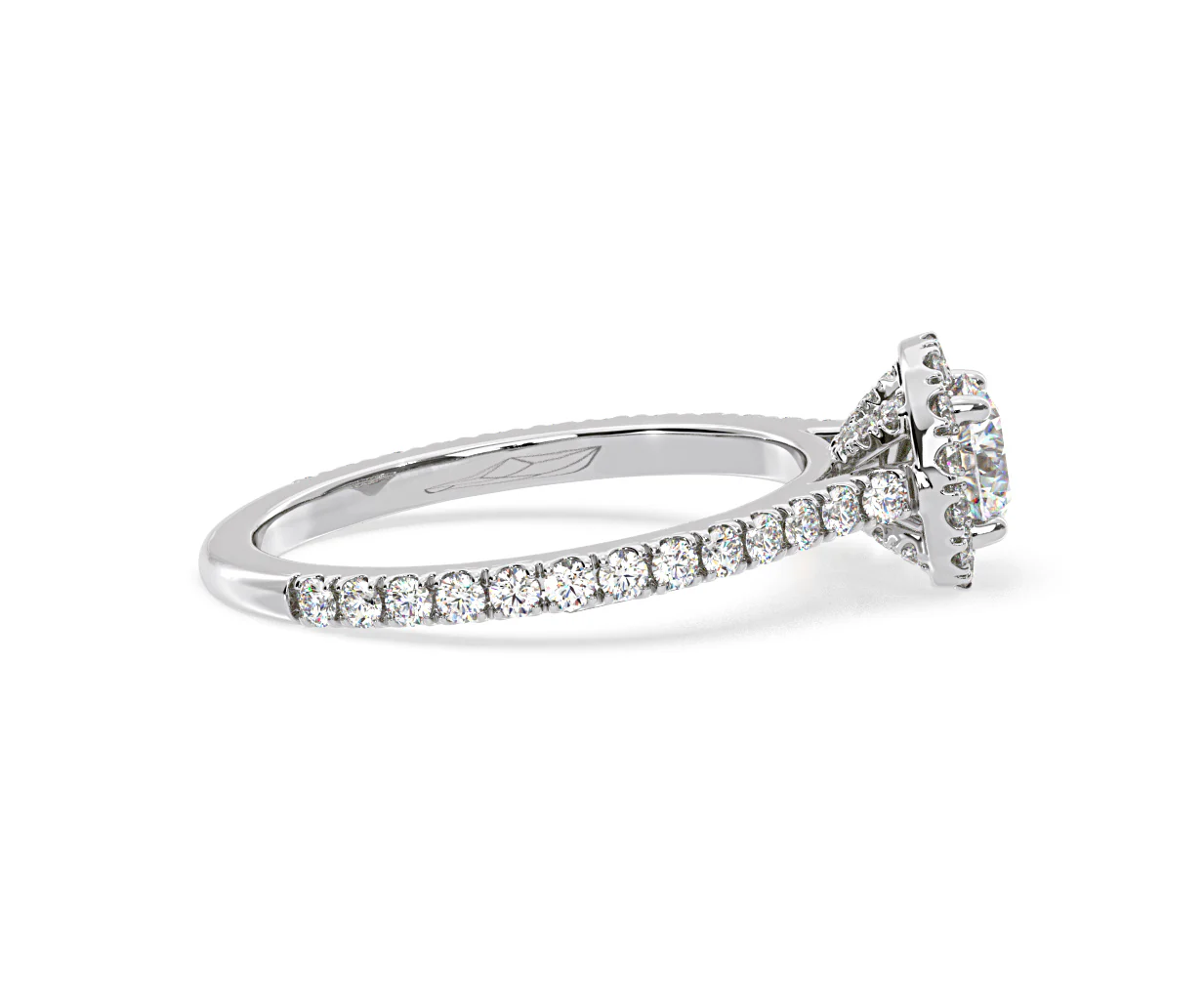 Reina Lab Diamond Halo Engagement Ring in 18K White Gold 1.10ct F/VS1 - Image 147