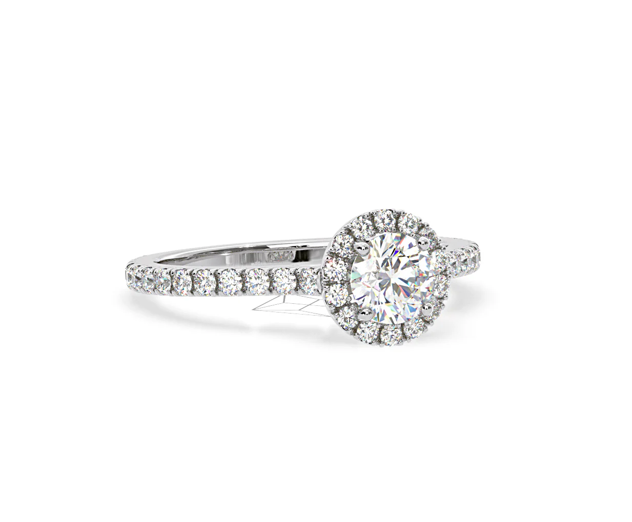 Reina Lab Diamond Halo Engagement Ring in 18K White Gold 1.10ct F/VS1 - Image 162
