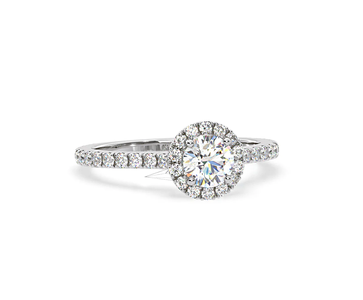 Reina Lab Diamond Halo Engagement Ring in 18K White Gold 1.10ct F/VS1 - Image 164