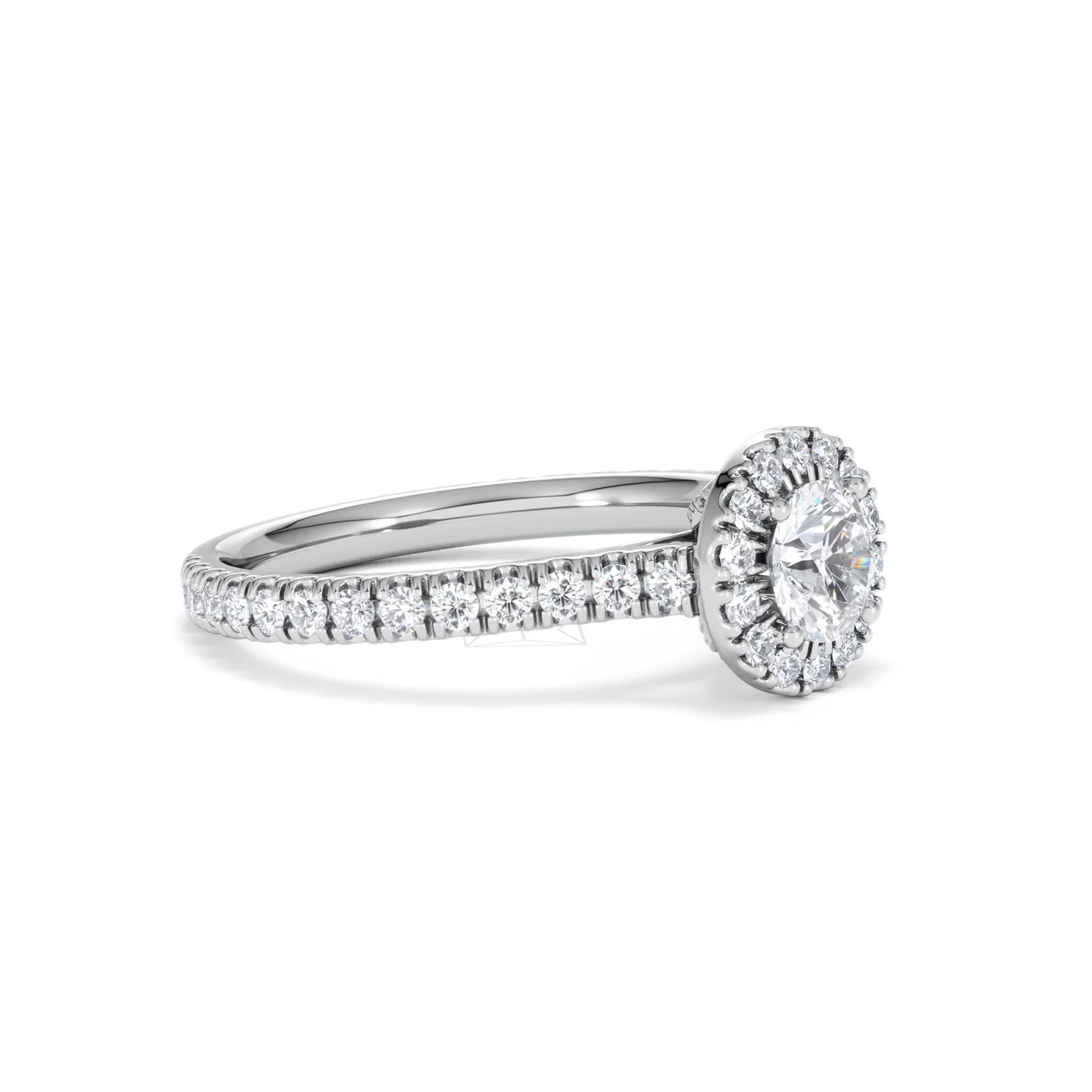 Reina Lab Diamond Halo Engagement Ring in 18K White Gold 1.10ct F/VS1 - Image 19