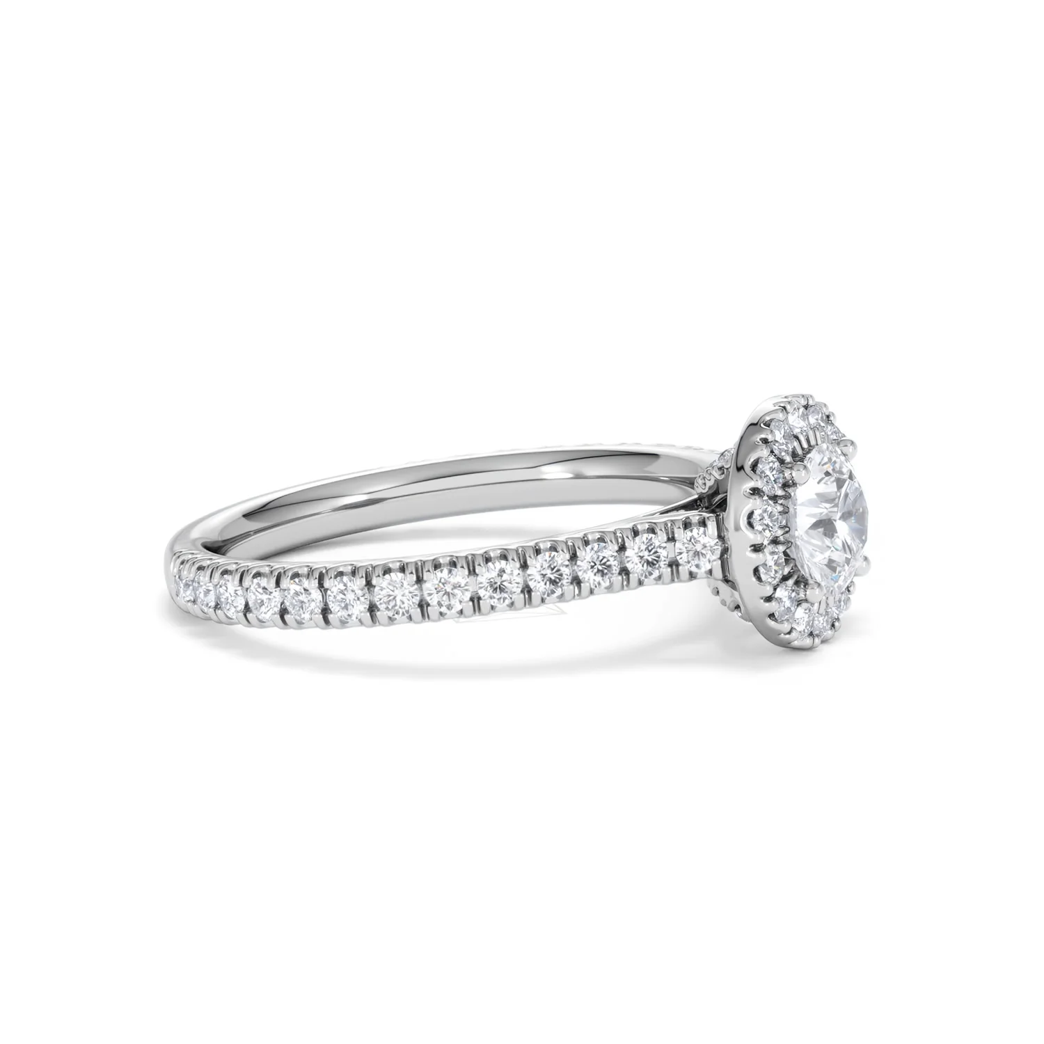 Reina Lab Diamond Halo Engagement Ring in 18K White Gold 1.10ct F/VS1 - Image 22
