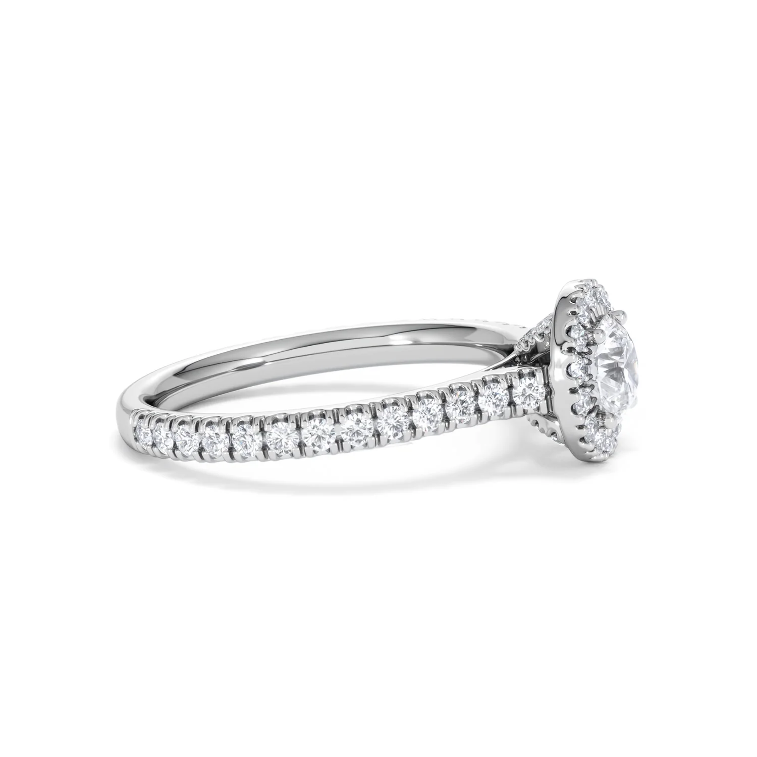 Reina Lab Diamond Halo Engagement Ring in 18K White Gold 1.10ct F/VS1 - Image 24