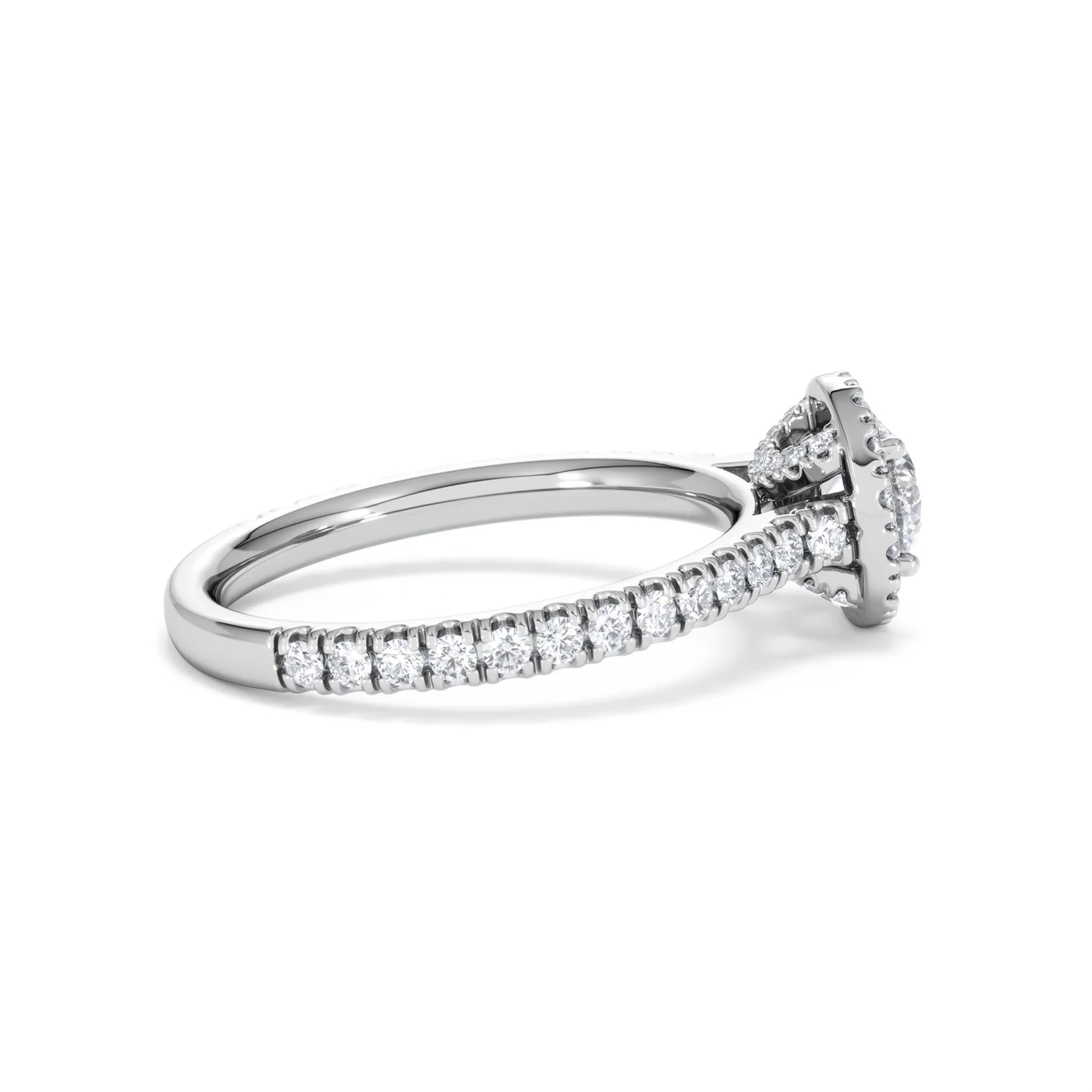 Reina Lab Diamond Halo Engagement Ring in 18K White Gold 1.10ct F/VS1 - Image 30