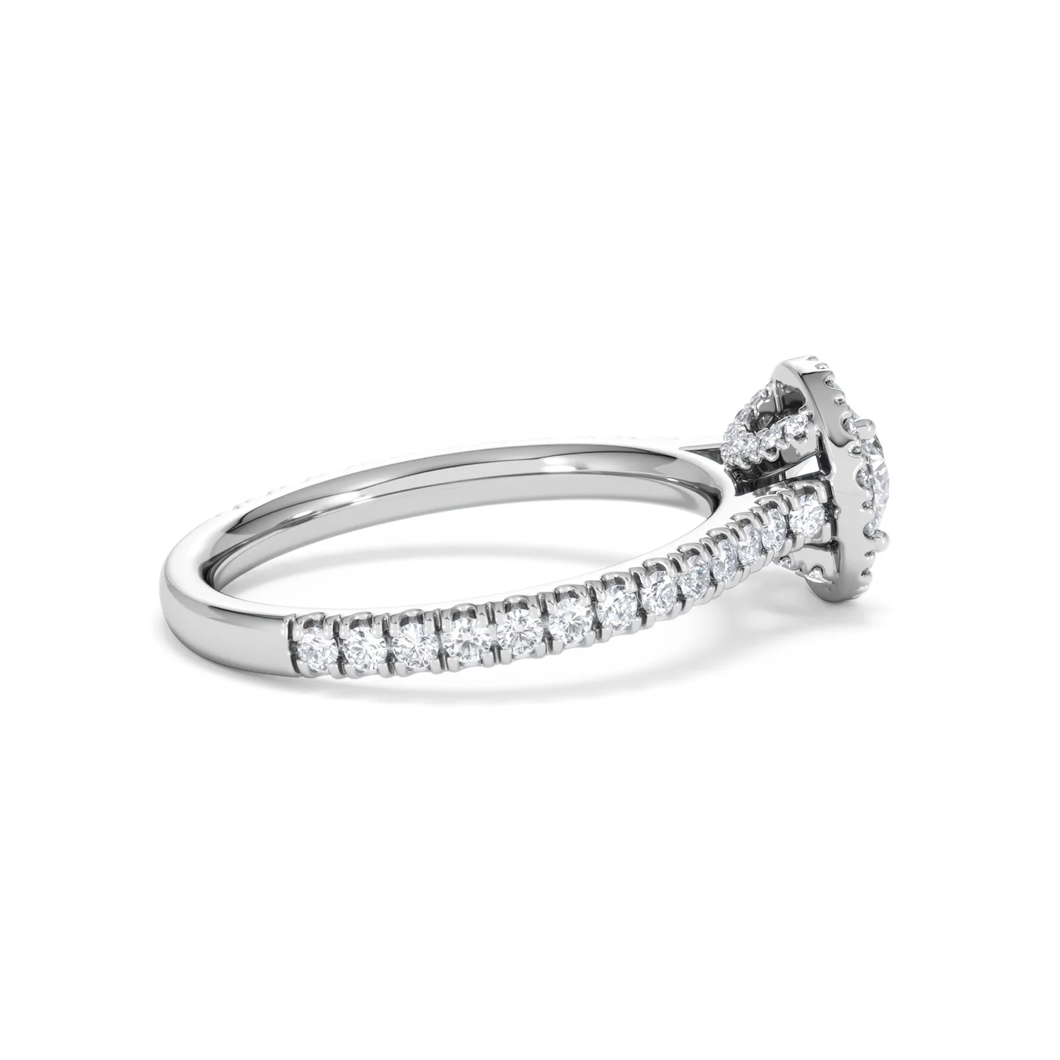 Reina Lab Diamond Halo Engagement Ring in 18K White Gold 1.10ct F/VS1 - Image 31