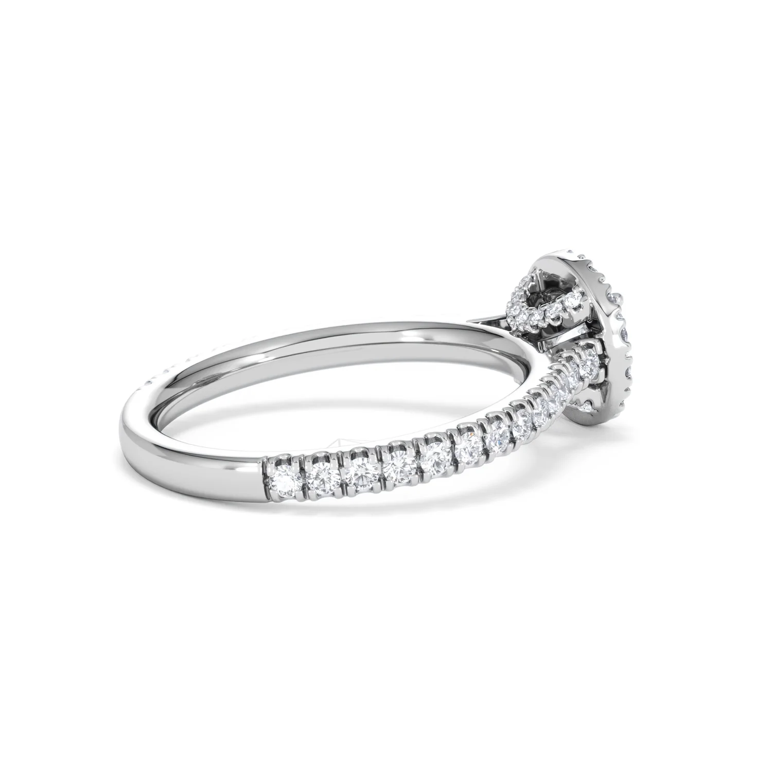 Reina Lab Diamond Halo Engagement Ring in 18K White Gold 1.10ct F/VS1 - Image 34