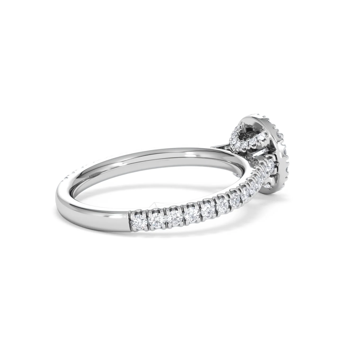 Reina Lab Diamond Halo Engagement Ring in 18K White Gold 1.10ct F/VS1 - Image 35