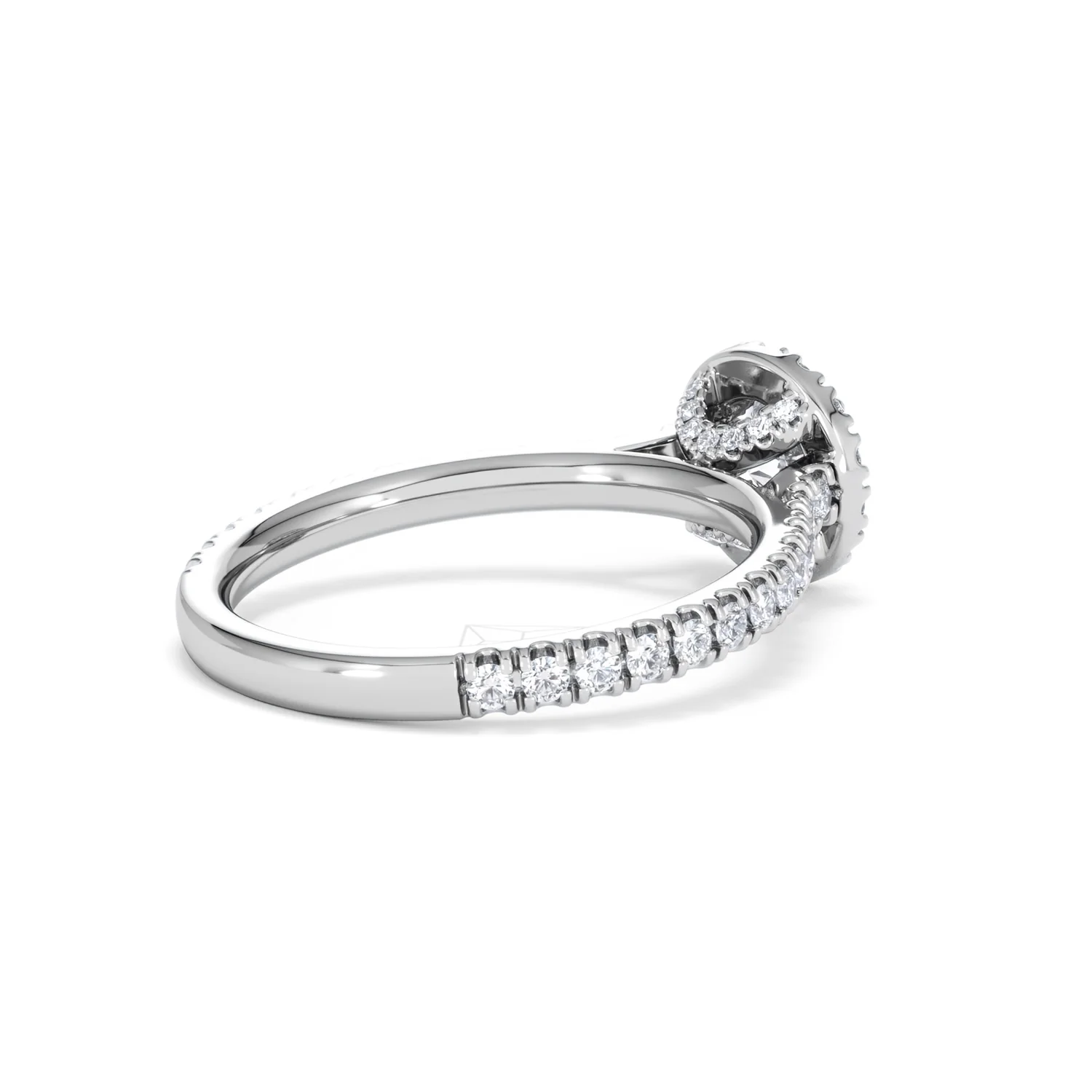 Reina Lab Diamond Halo Engagement Ring in 18K White Gold 1.10ct F/VS1 - Image 37