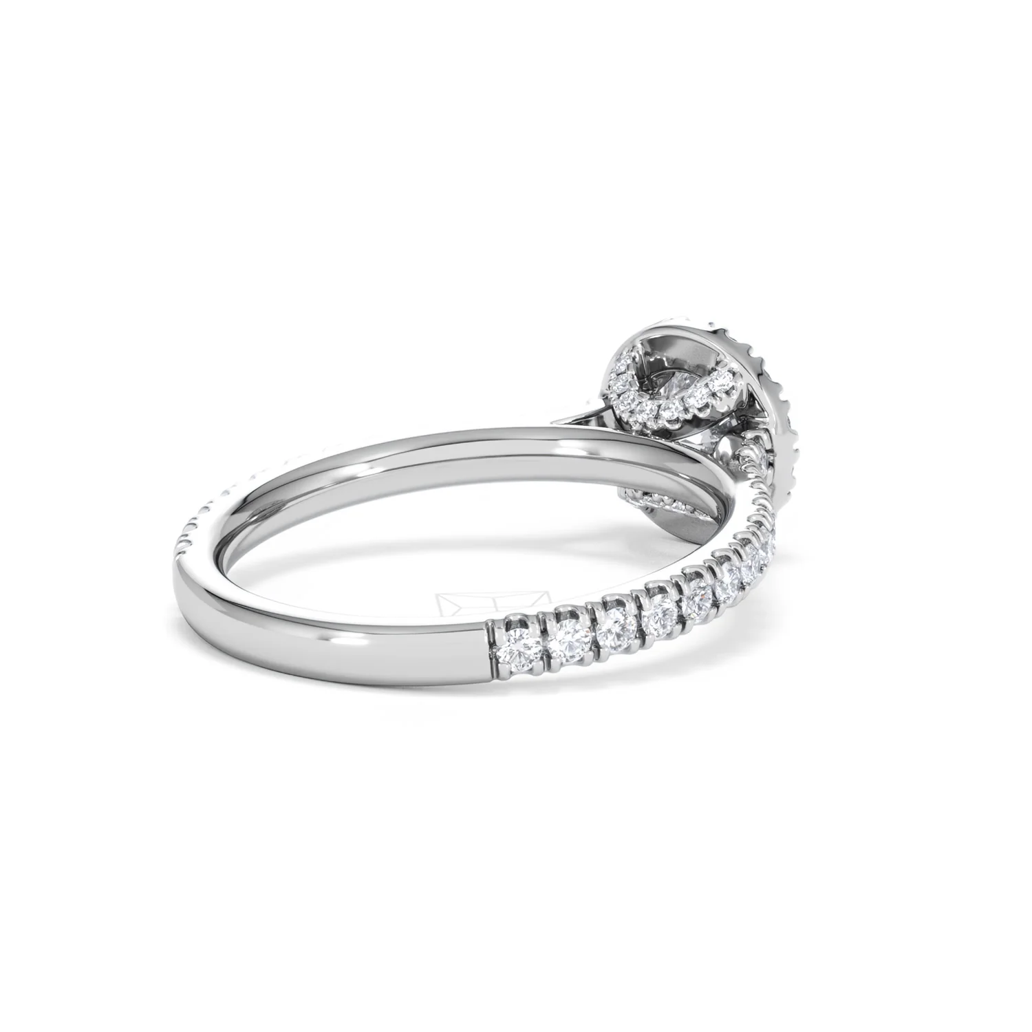 Reina Lab Diamond Halo Engagement Ring in 18K White Gold 1.10ct F/VS1 - Image 39