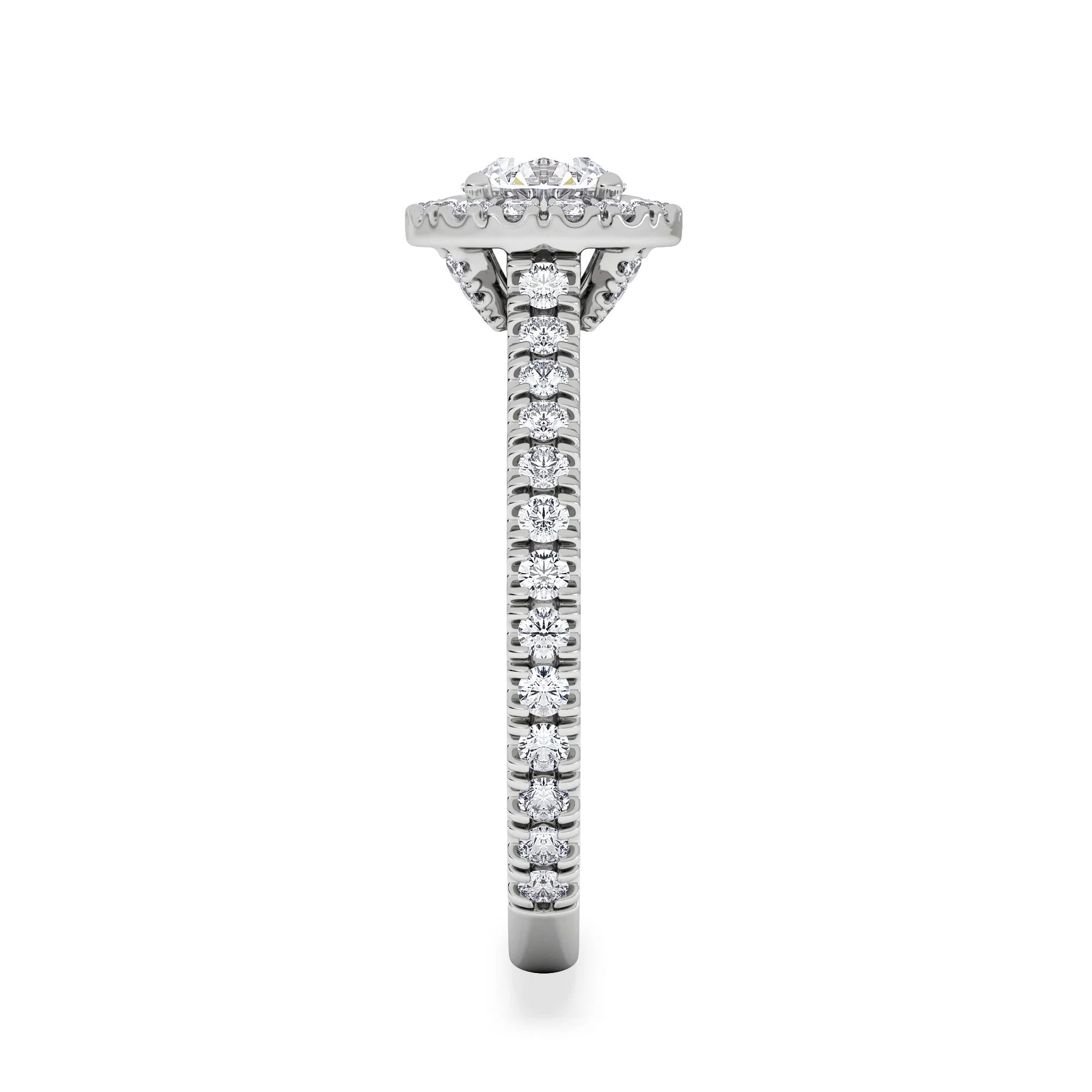 Reina Lab Diamond Halo Engagement Ring in 18K White Gold 1.10ct F/VS1 - Image 5