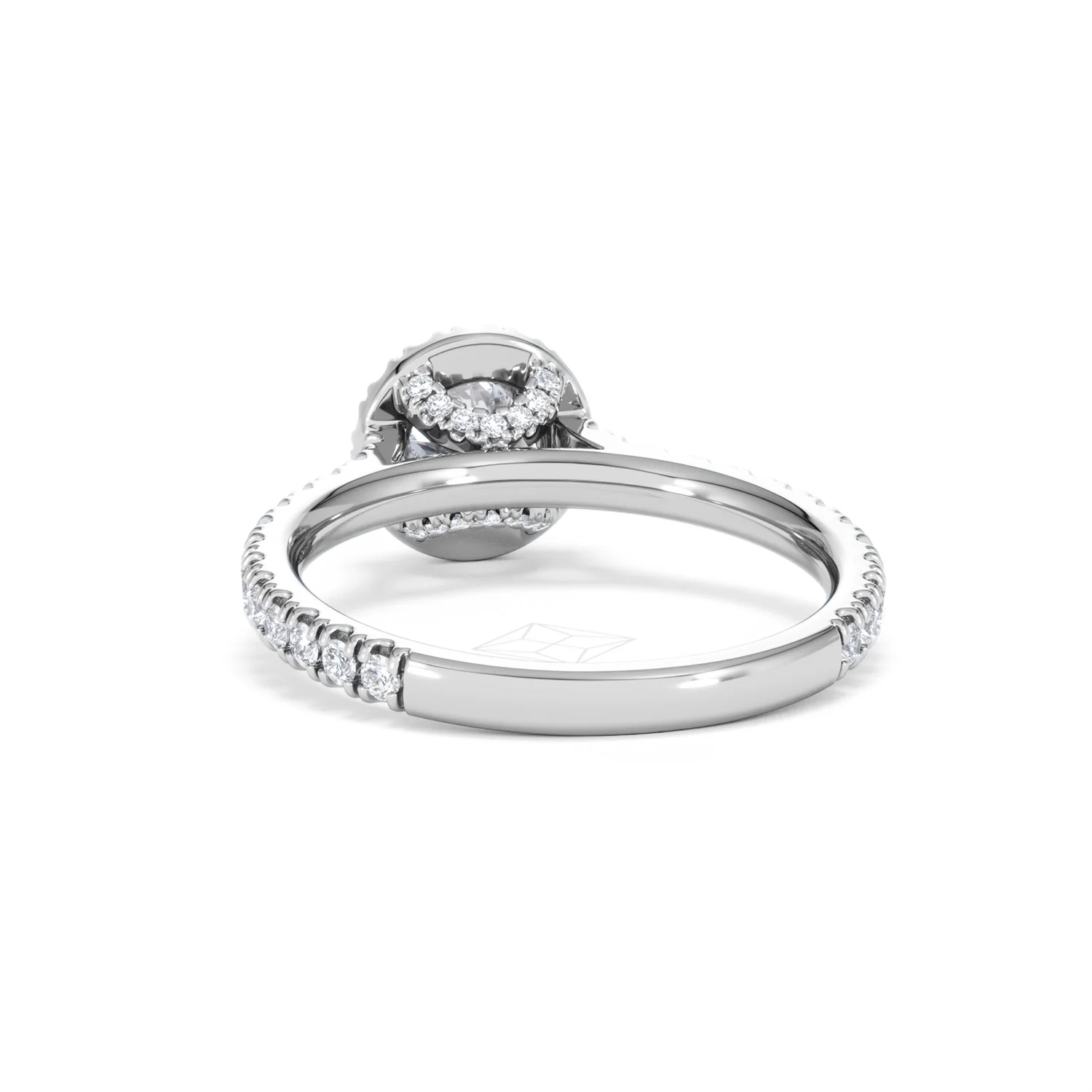 Reina Lab Diamond Halo Engagement Ring in 18K White Gold 1.10ct F/VS1 - Image 51