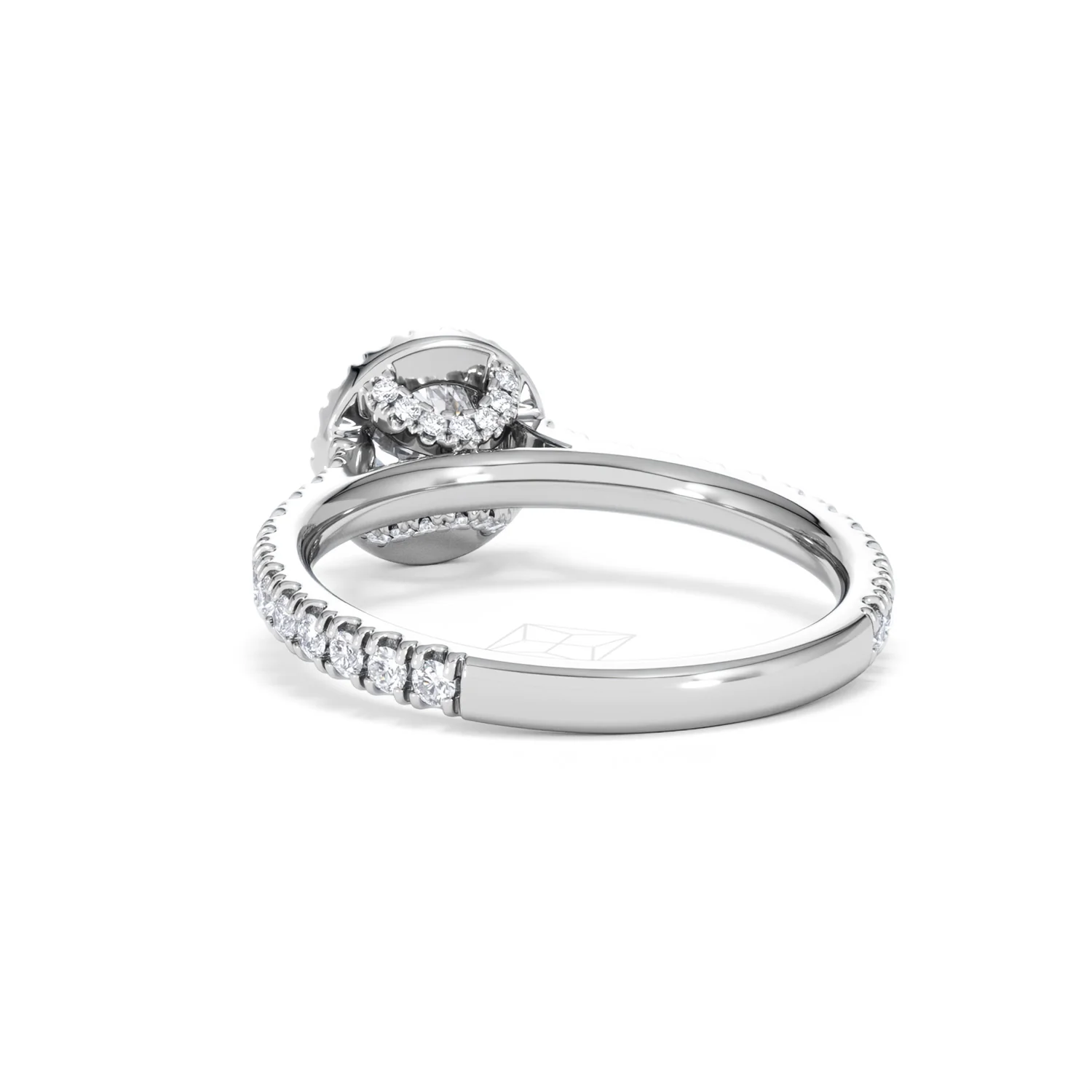 Reina Lab Diamond Halo Engagement Ring in 18K White Gold 1.10ct F/VS1 - Image 53