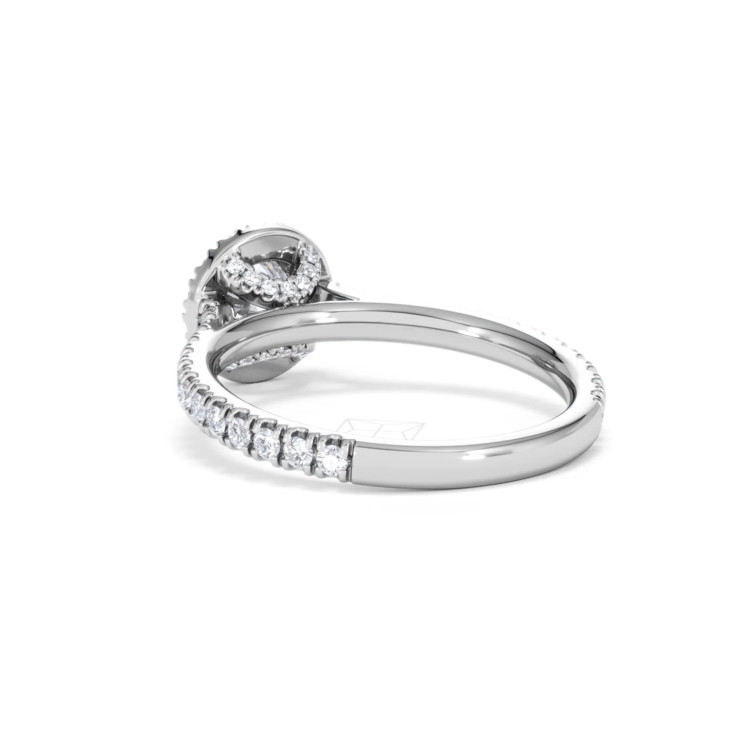 Reina Lab Diamond Halo Engagement Ring in 18K White Gold 1.10ct F/VS1 - Image 55