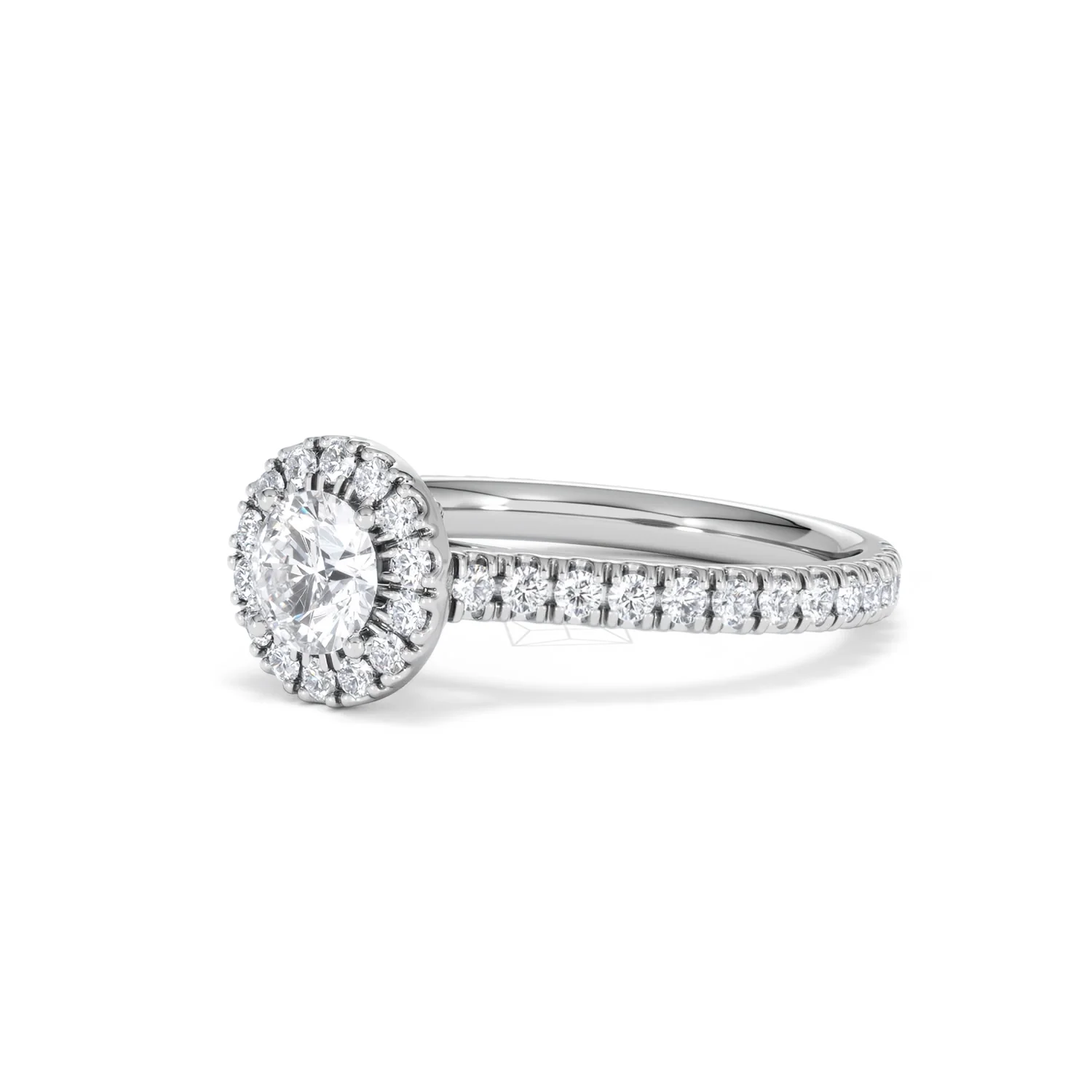 Reina Lab Diamond Halo Engagement Ring in 18K White Gold 1.10ct F/VS1 - Image 79