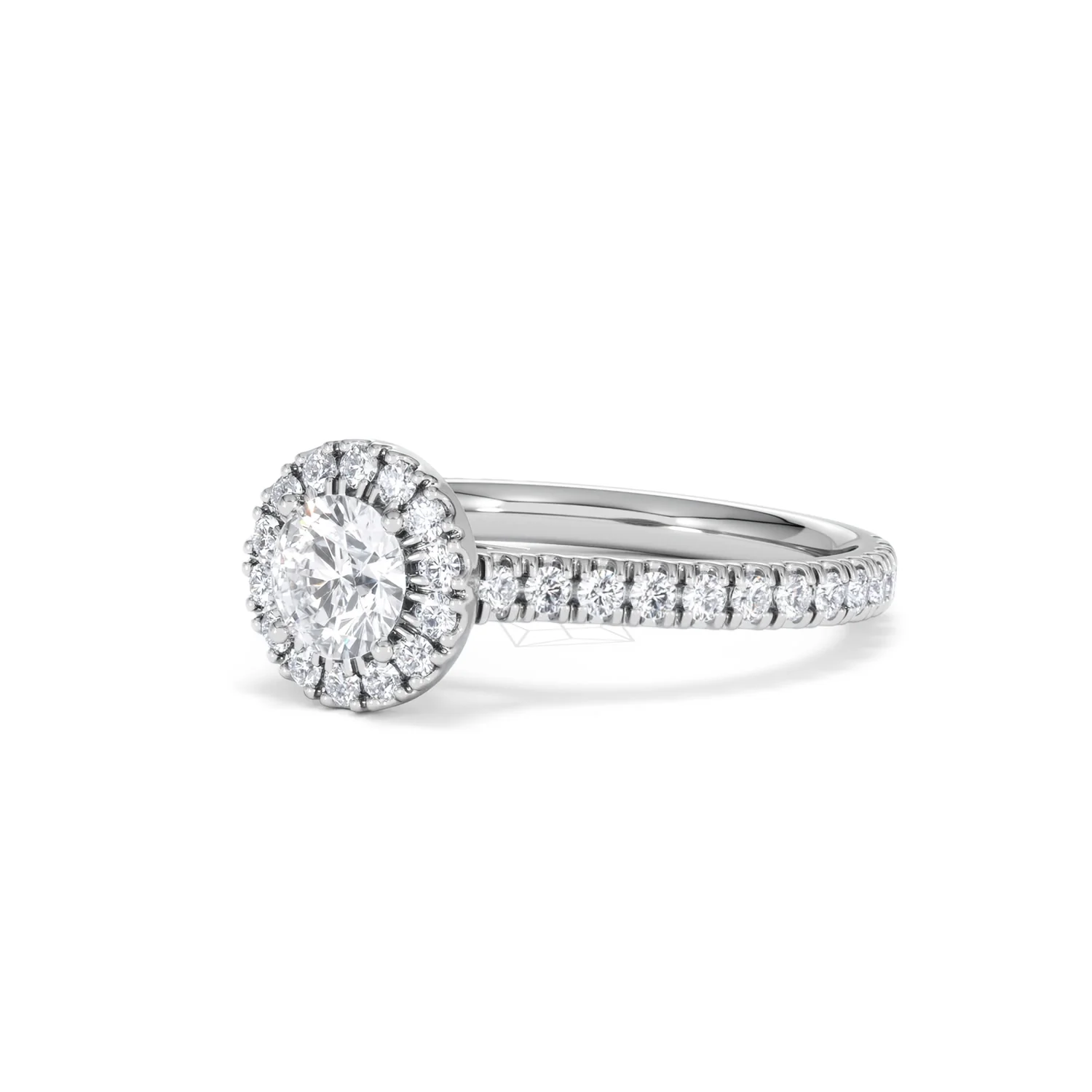 Reina Lab Diamond Halo Engagement Ring in 18K White Gold 1.10ct F/VS1 - Image 80