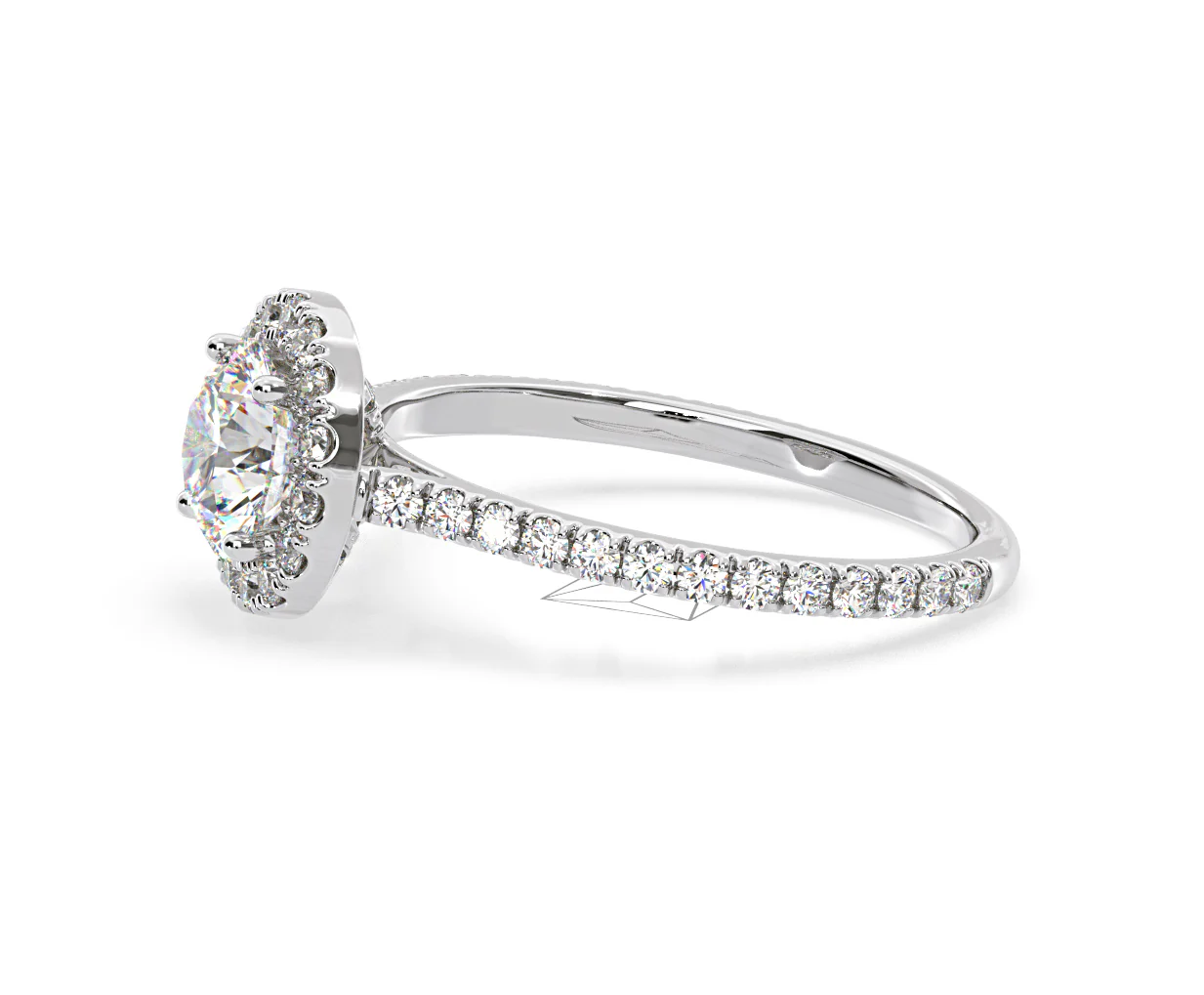 Reina Lab Diamond Halo Engagement Ring in 18K White Gold 1.80ct F/VS1 - Image 104